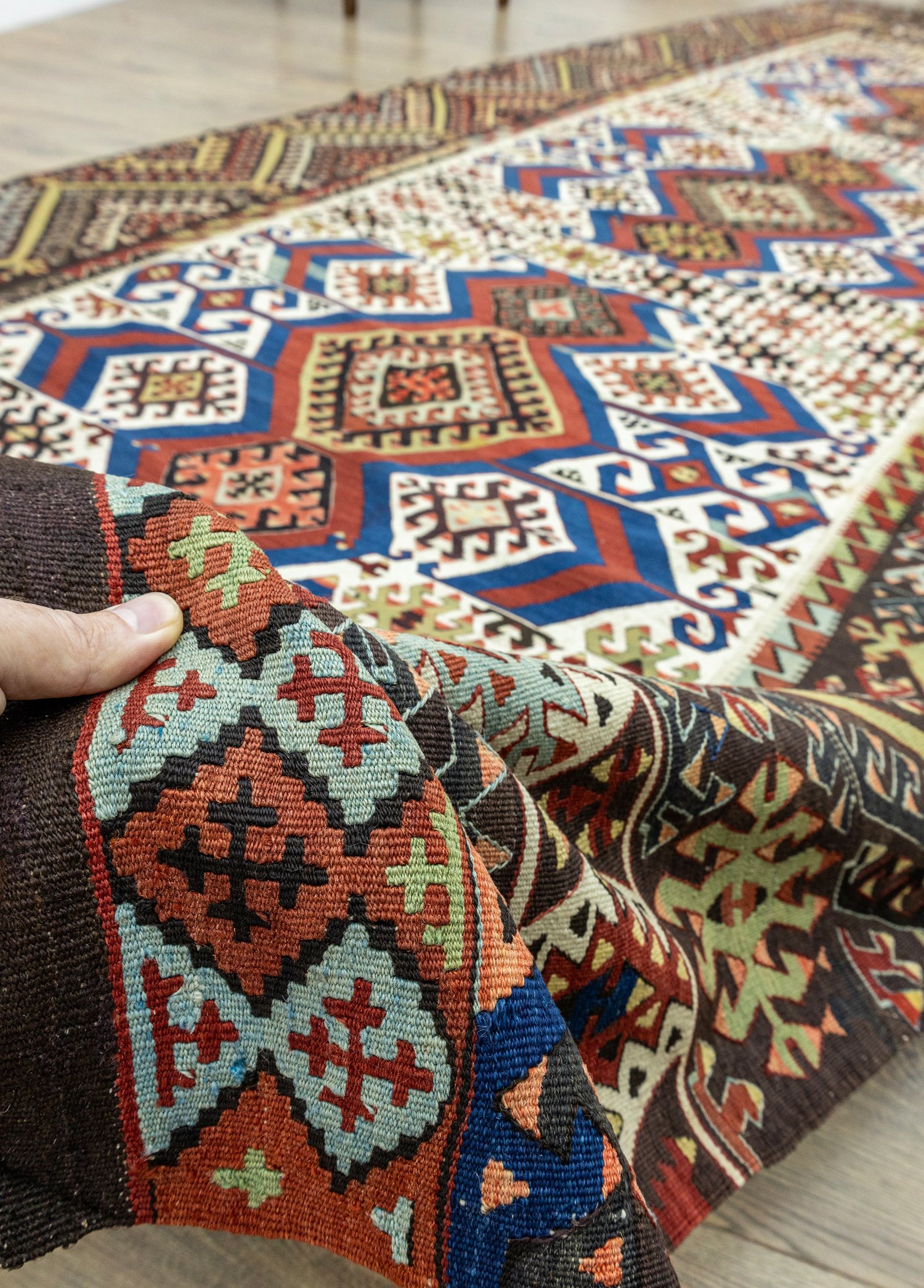 Konya, Hotamış Üç Kanat Antika Kilim 176x425 cm