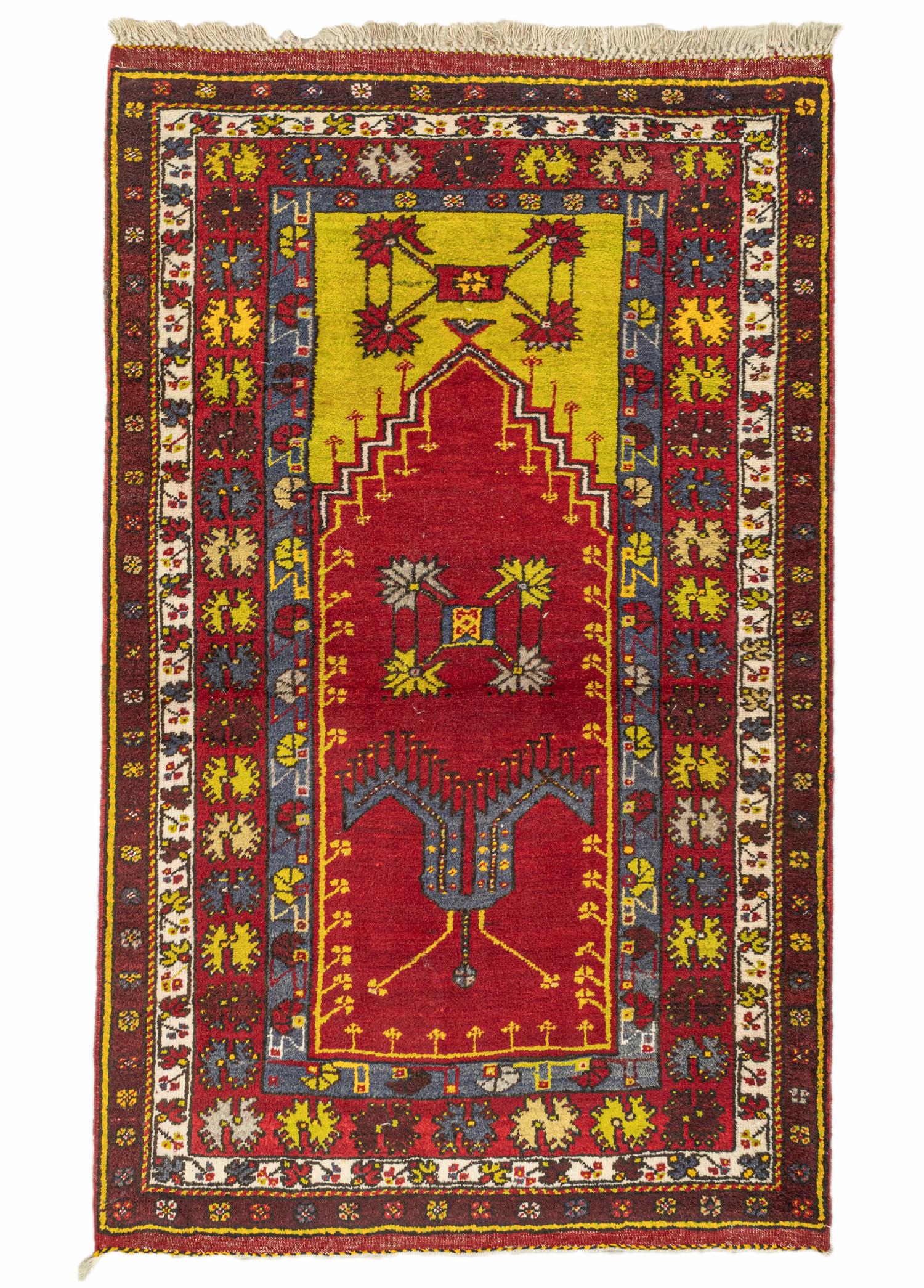 Kuzca El Dokuma Yün Köy Halı 125x195 cm