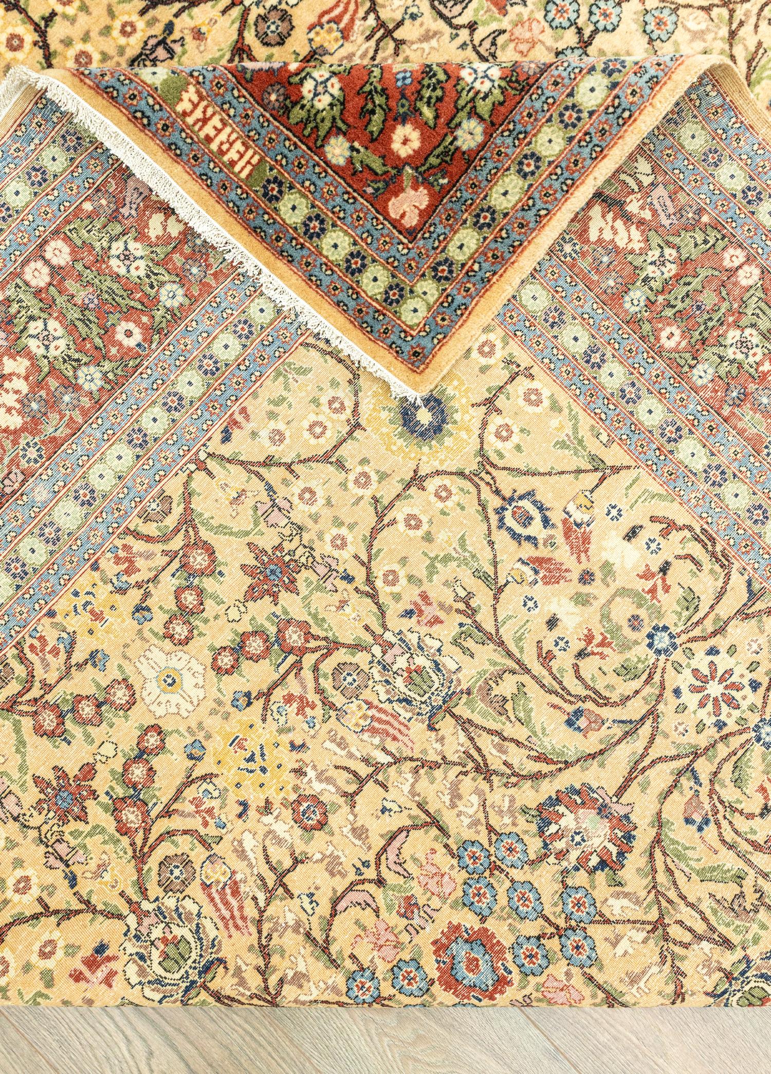 Zafir Hand-Woven Floral Hereke Rug 243x364 cm