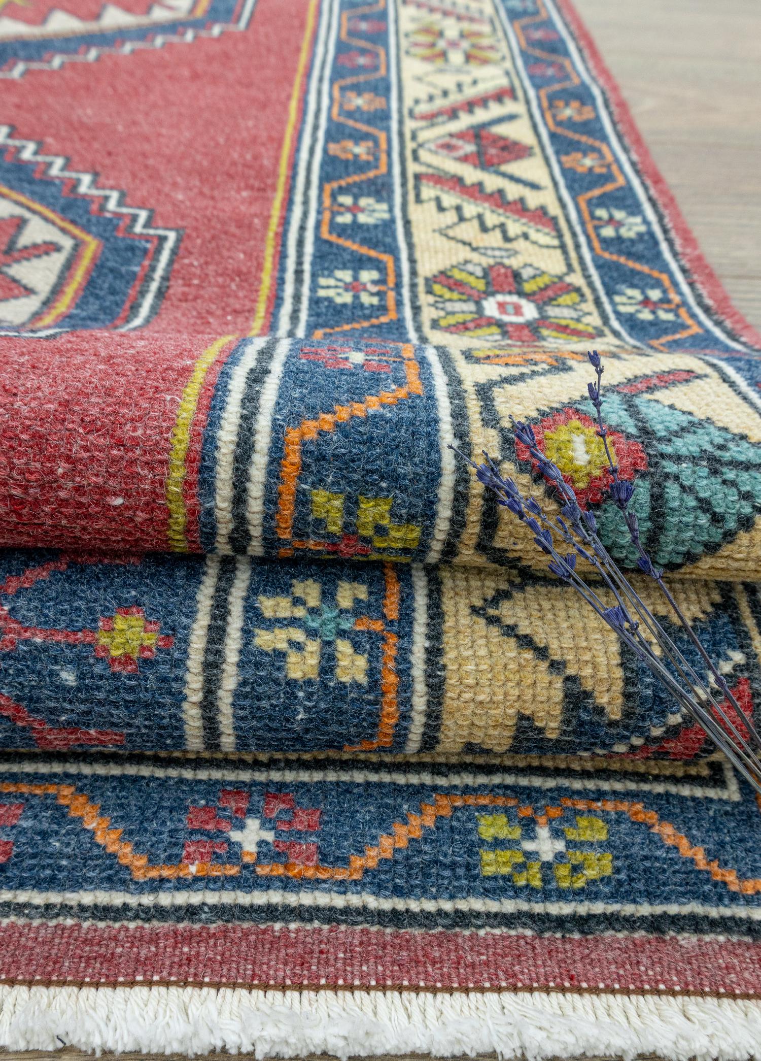 Alvand Colored Handwoven Anatolian Runner 108x304 cm