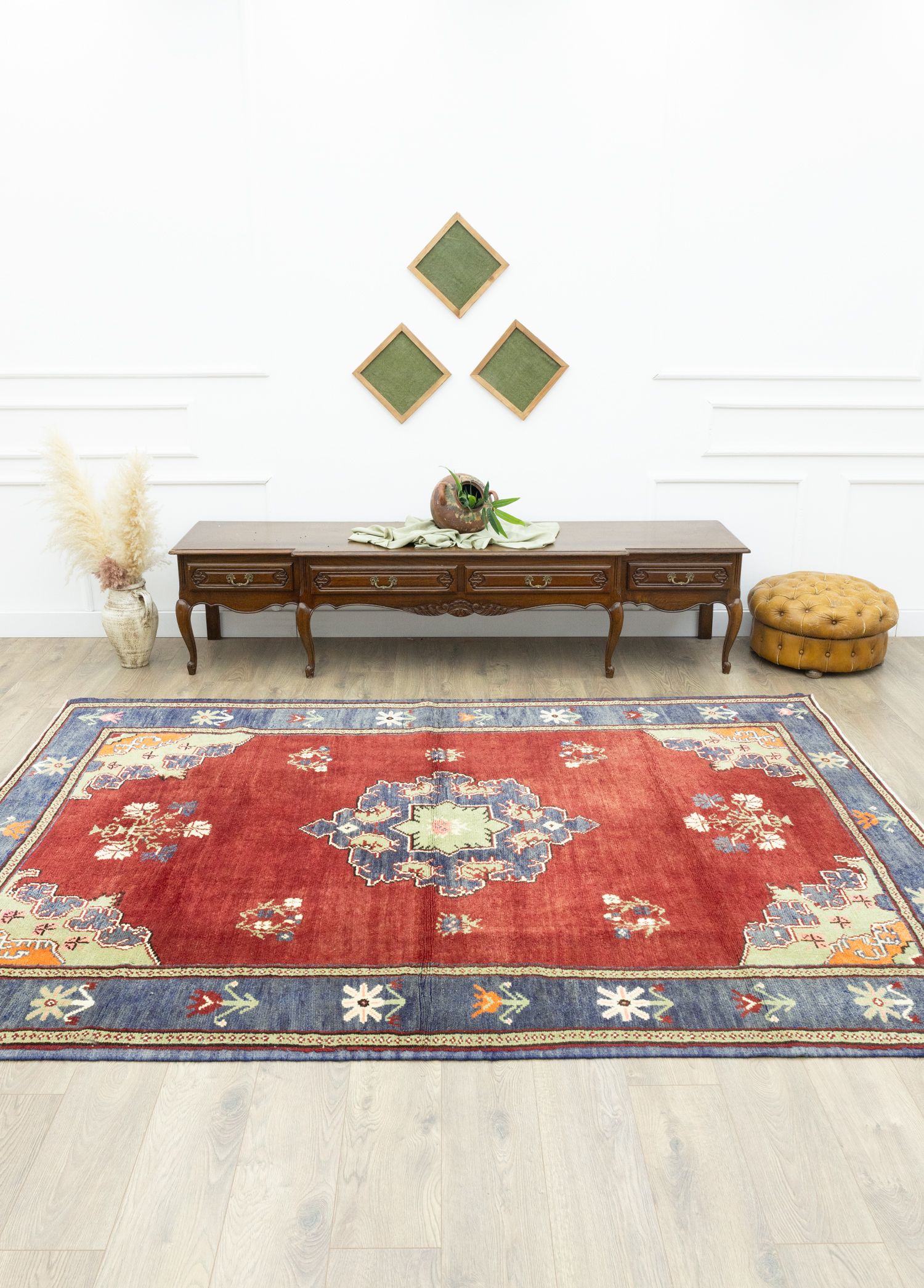 Skade Floral Patterned Handwoven Rug 209x286 cm