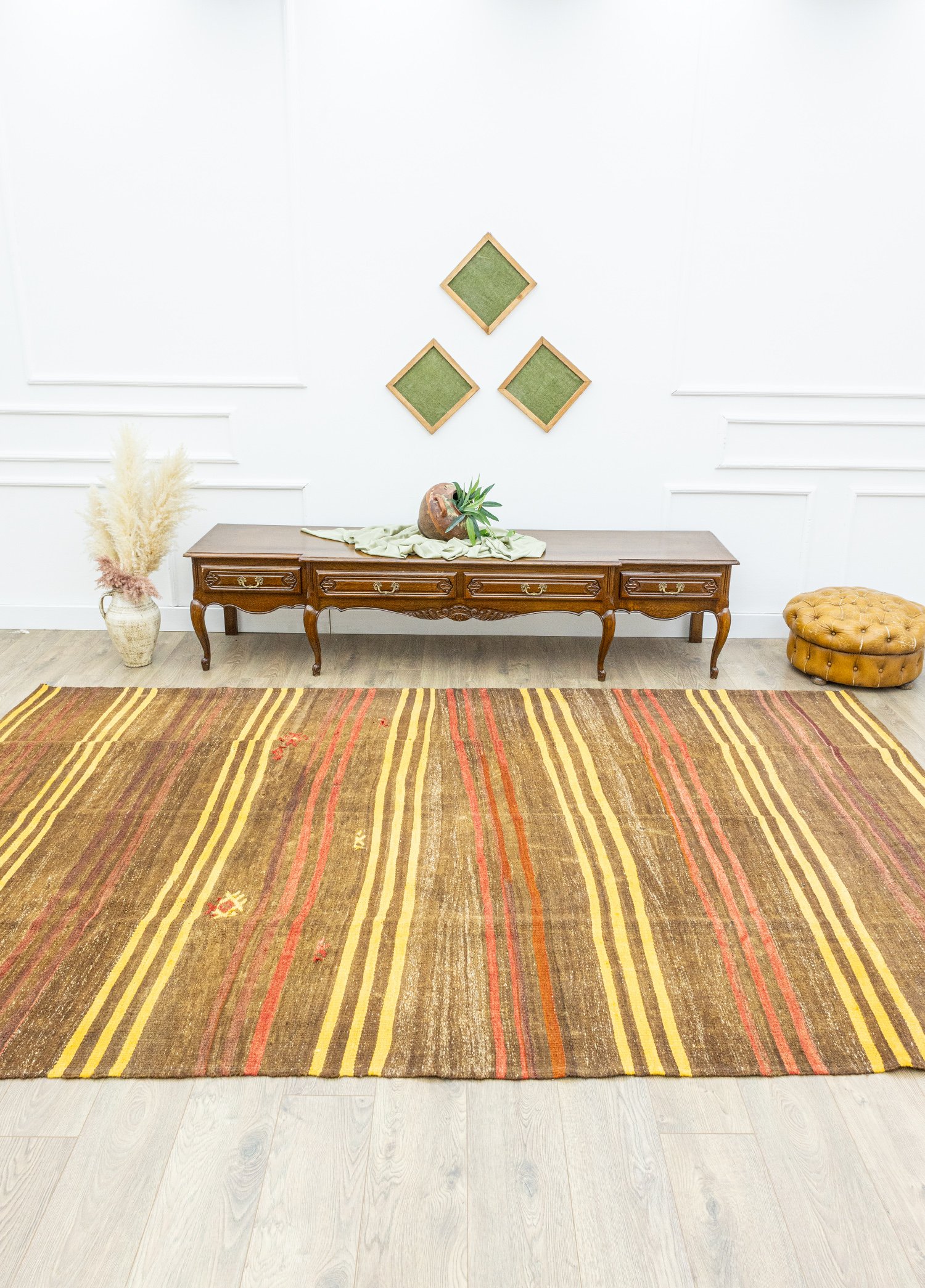 Hara Handwoven Striped Kilim 214x338 cm