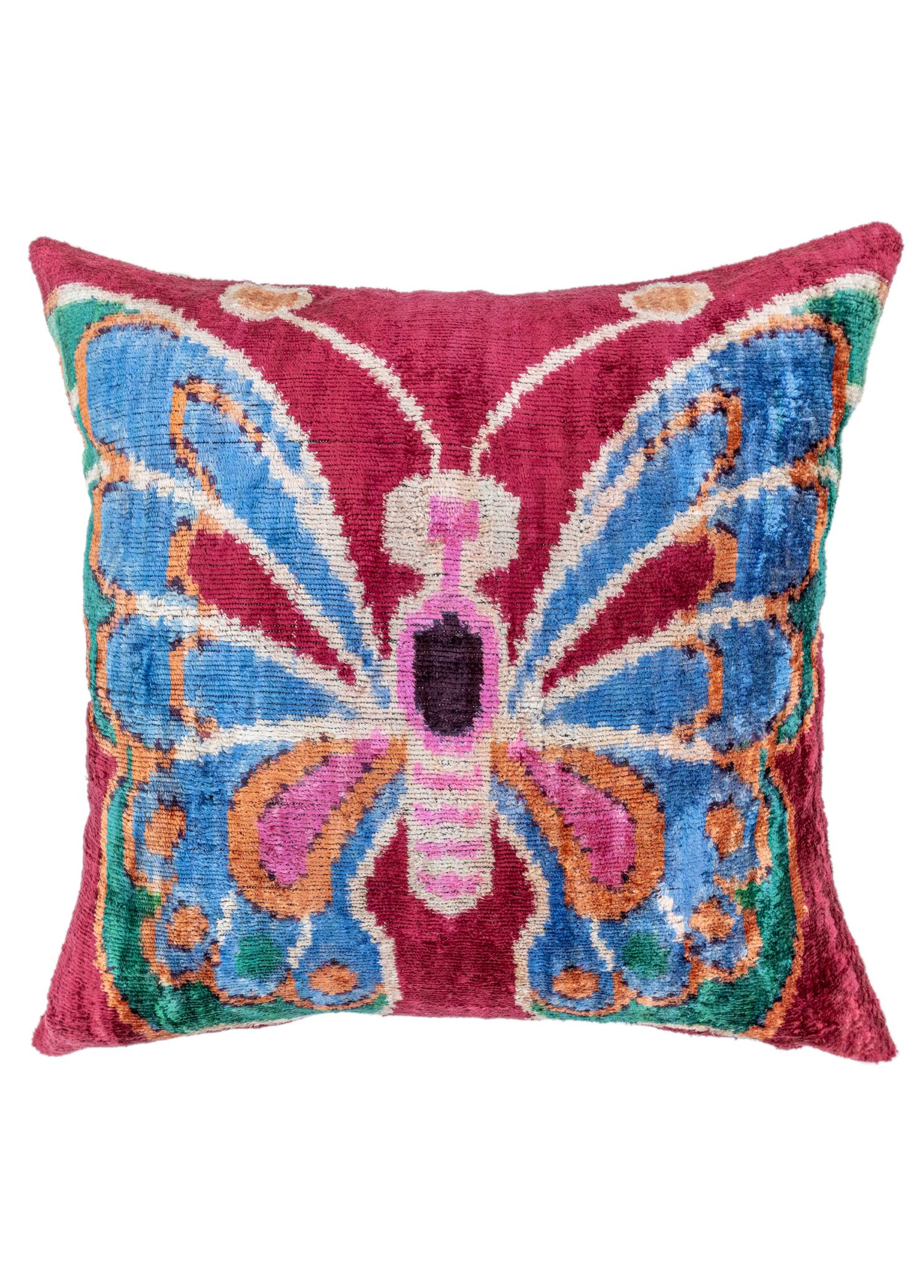 Mahnaz Butterfly Pattern Handmade Pillow 50x50 cm