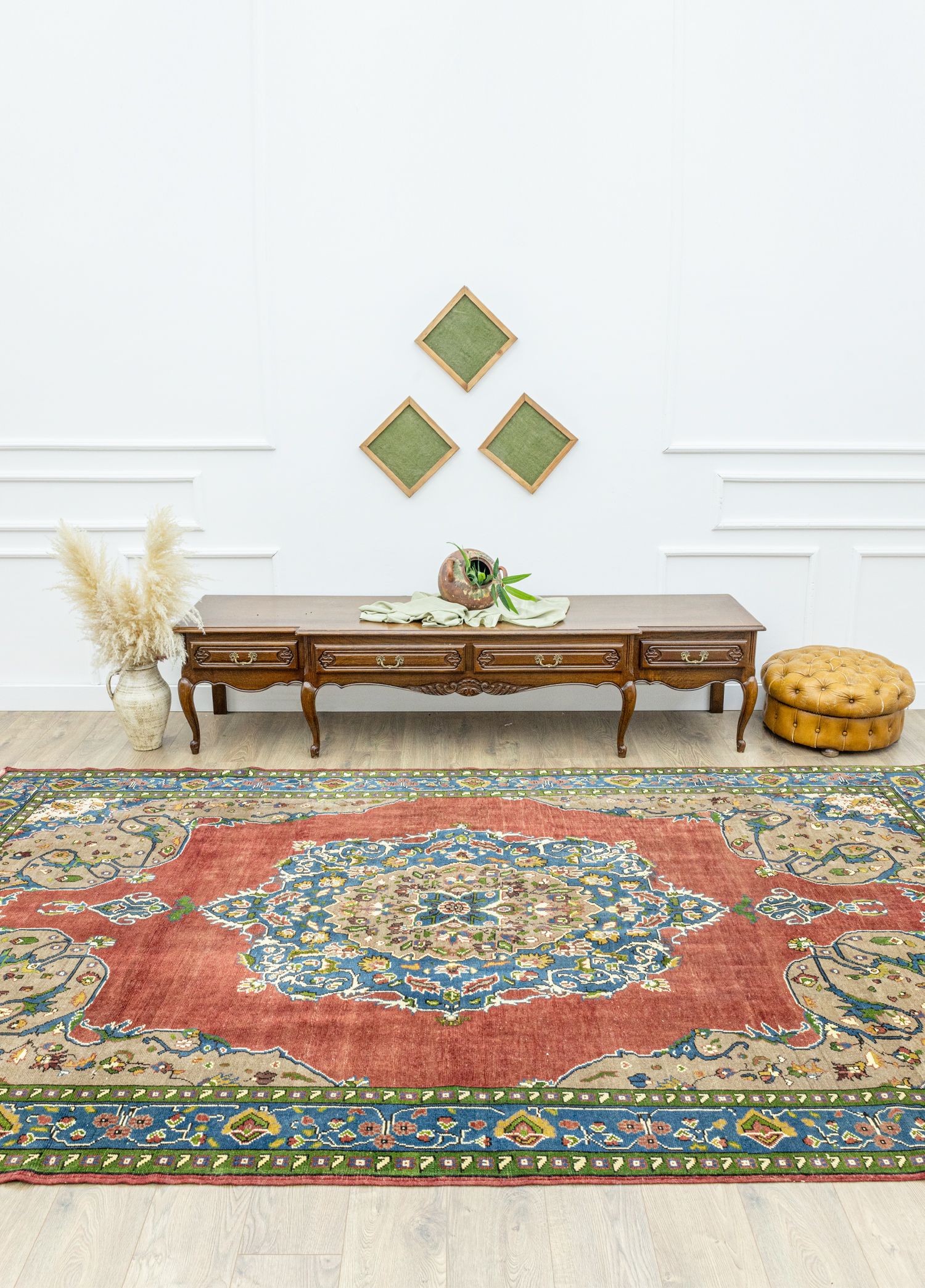 Afya Floral Patterned Handwoven Rug 206x357 cm