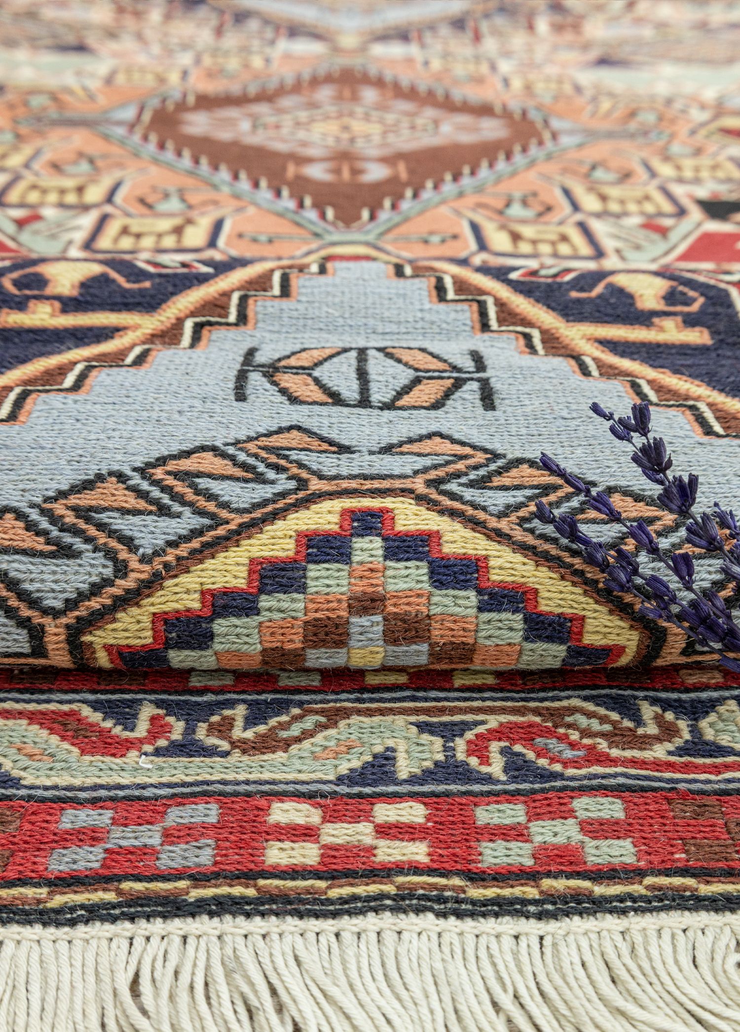 Tara Geometrik İran Sumak Kilim 130x207 cm