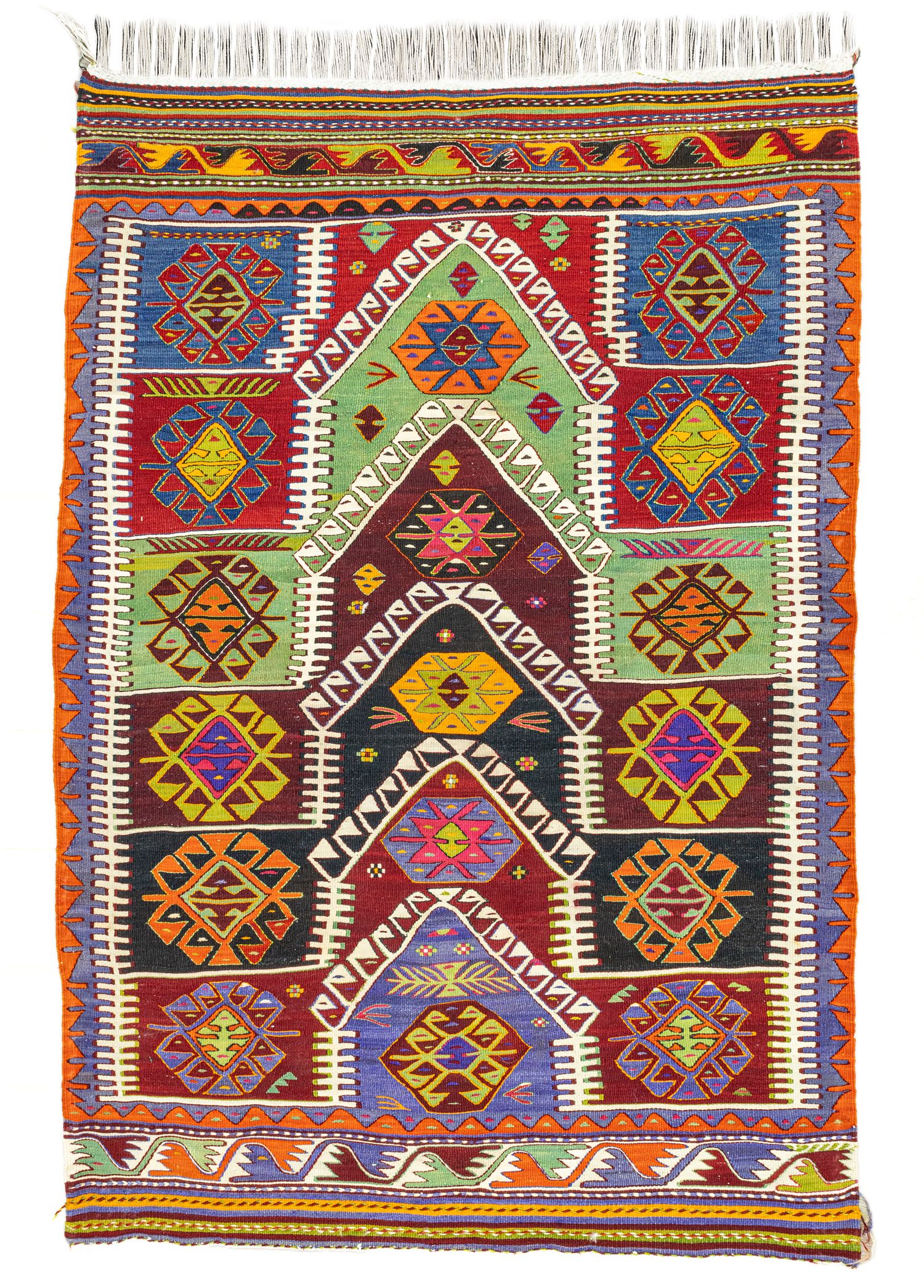 Pakdest Renkli El Dokuma Kavak Kilim 118x186 cm