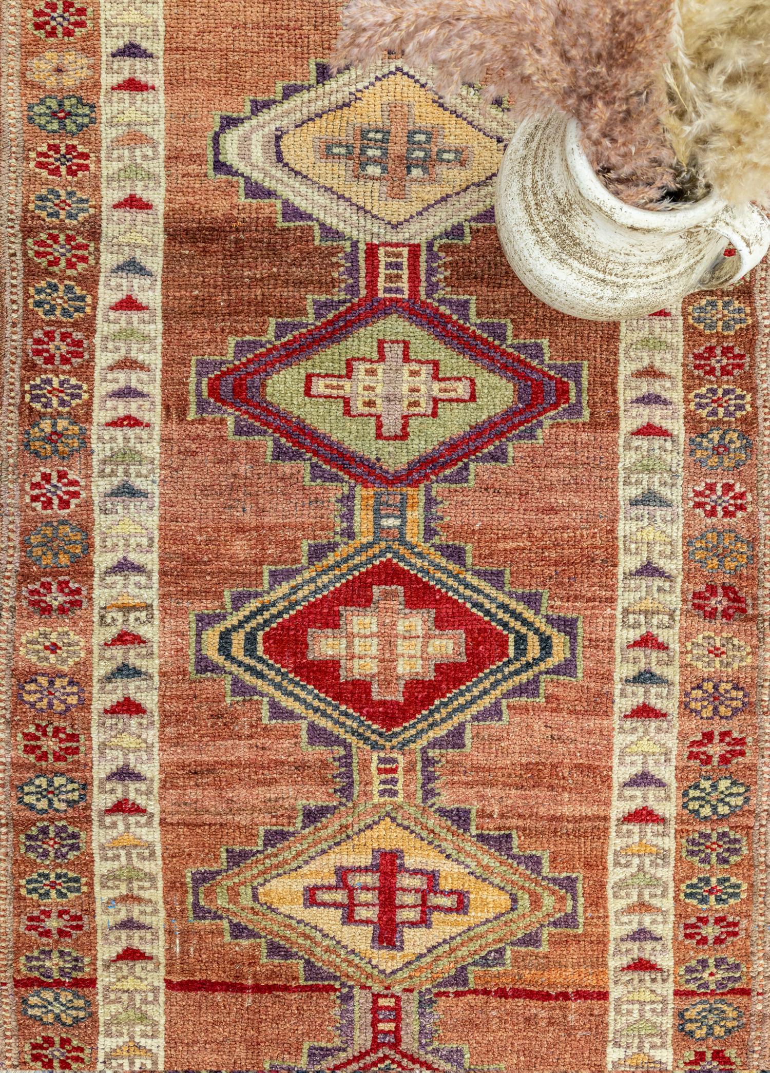 Kyadar Vintage El Dokuma Herki Yolluk 95x337 cm