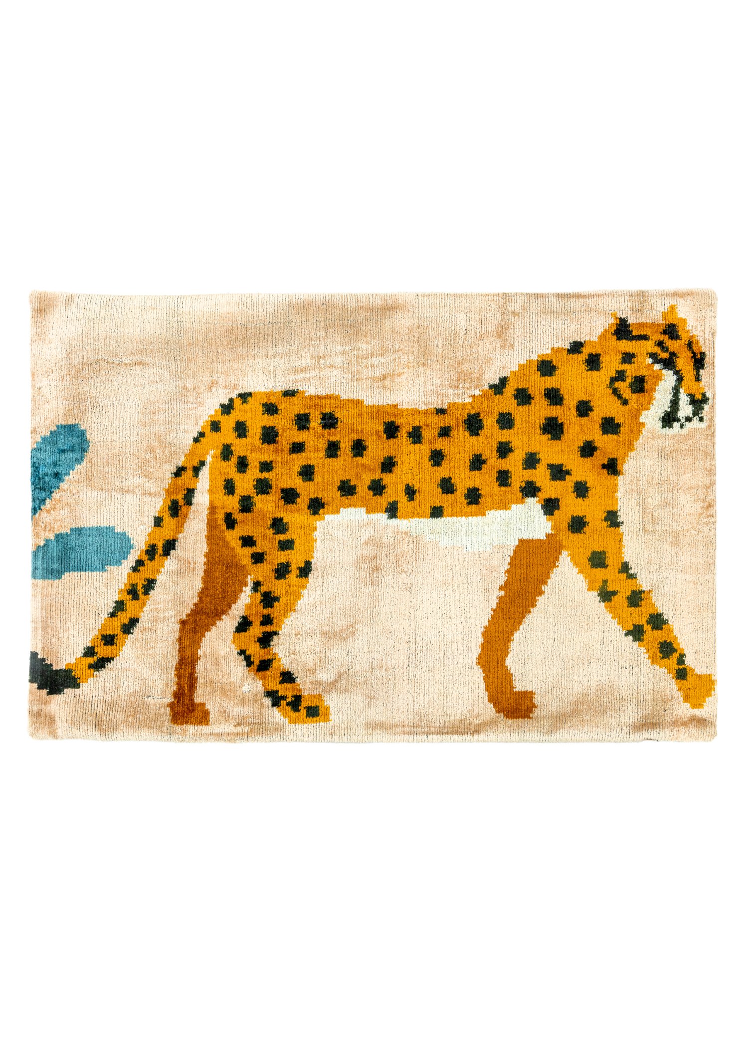 Prunus Cheetah Patterned Ikat Pillow 60x40 cm