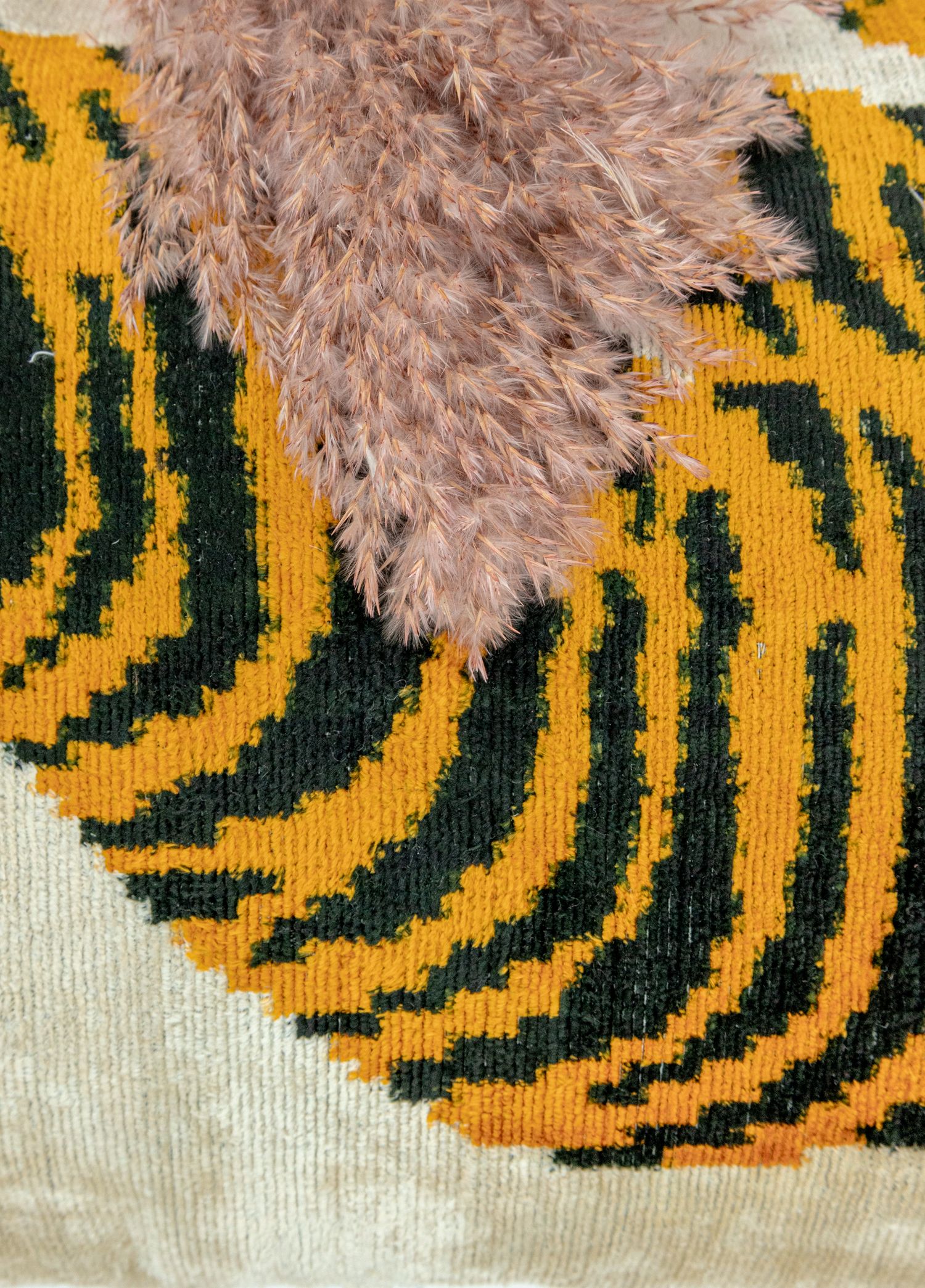 Bangu Tiger Patterned Ikat Pillow 60x40 cm