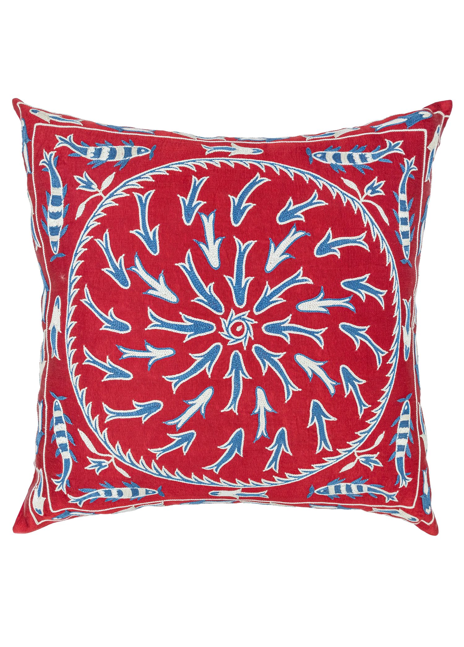 Halia Decorative Handmade Suzani Cushion 50x50 cm