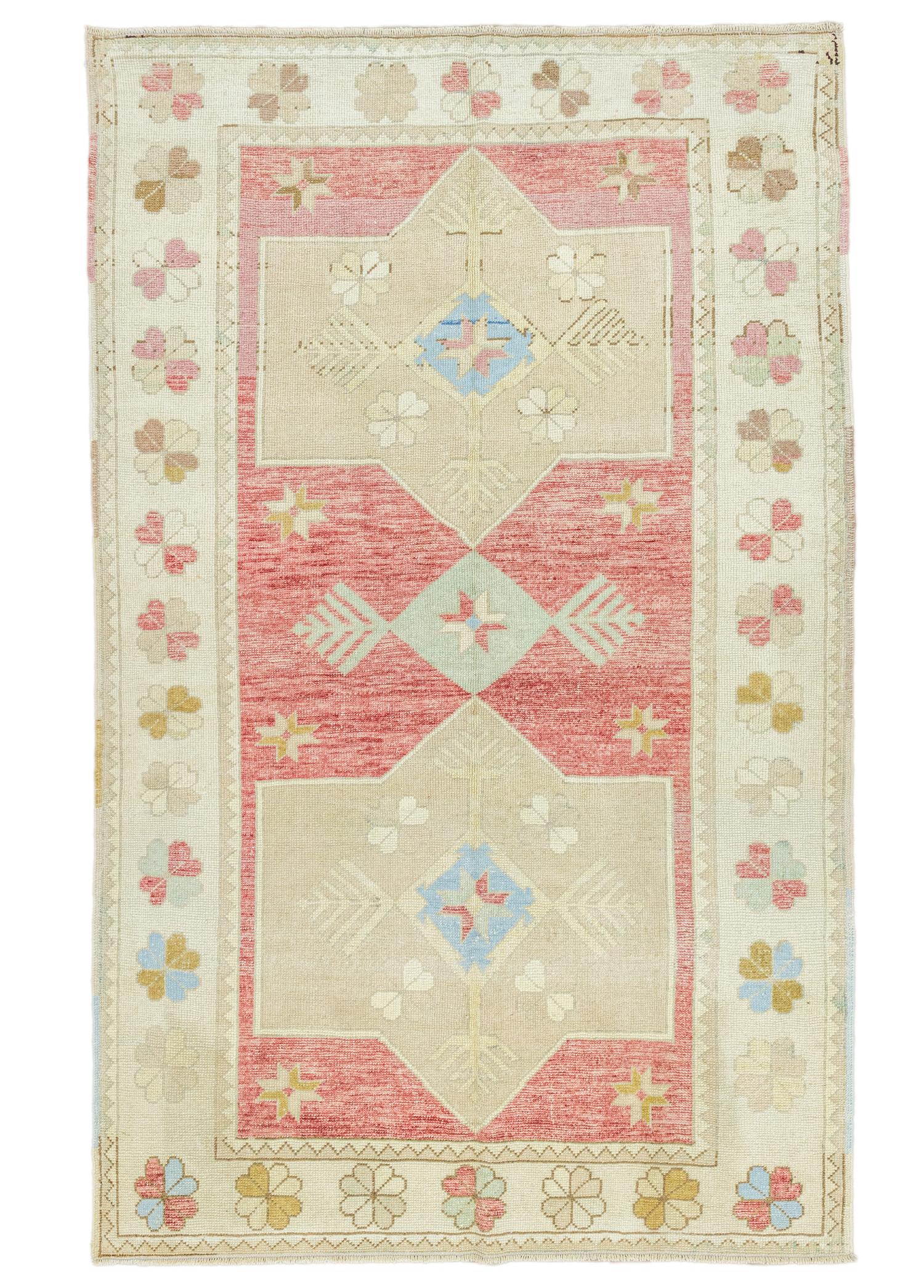 Peren Rustic Designed Hand-Woven Rug 136x207 cm