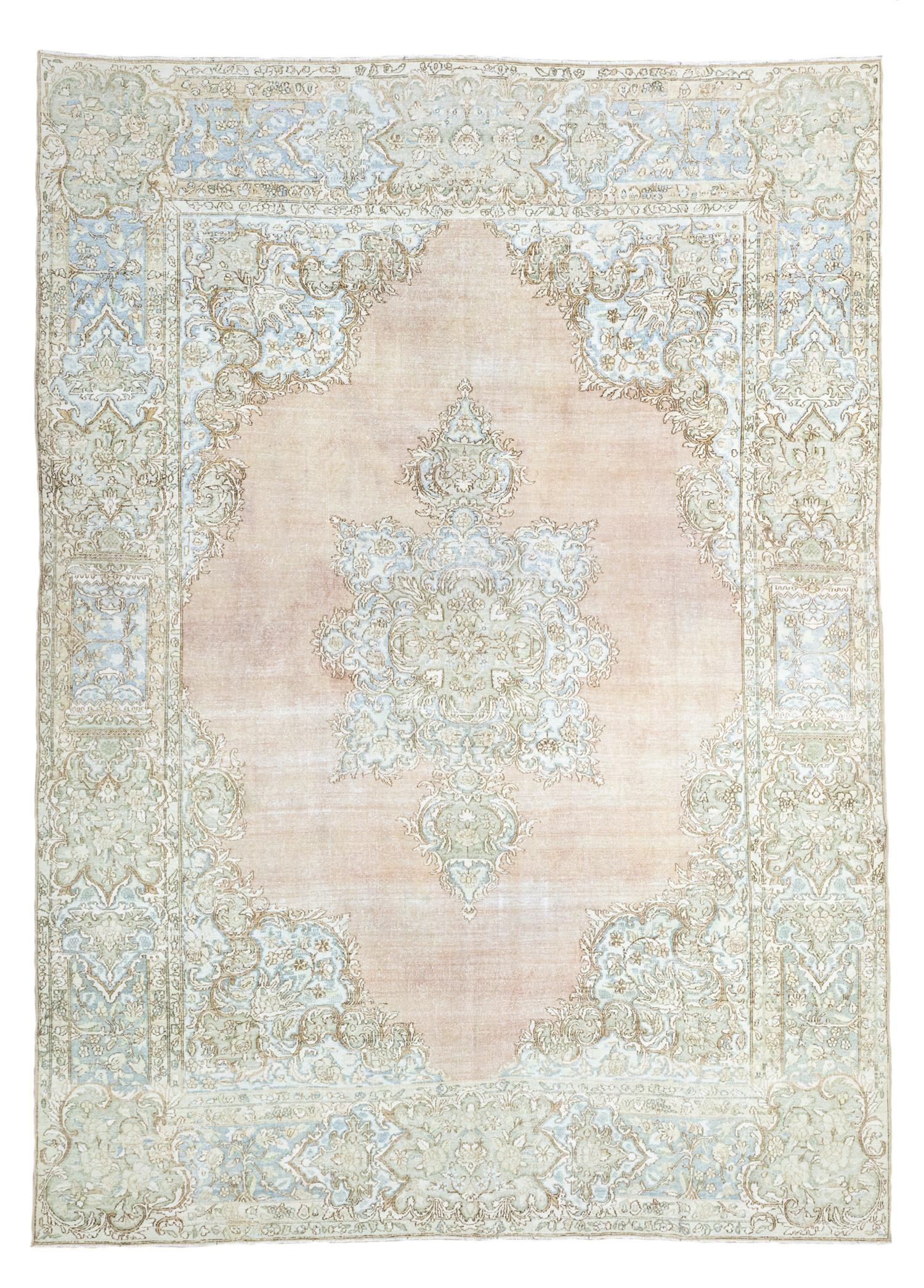 Meshed Oriental Desenli El Dokuma İran Halısı 261x355 cm