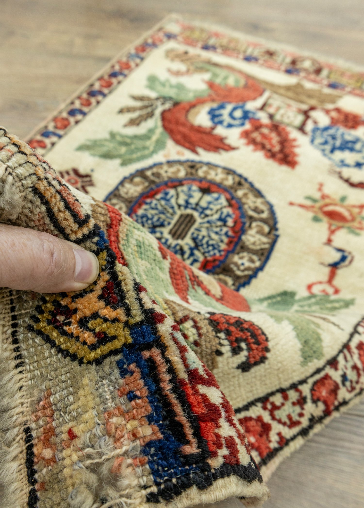 Konya, Ladik Hand-Woven Small Antique Rug