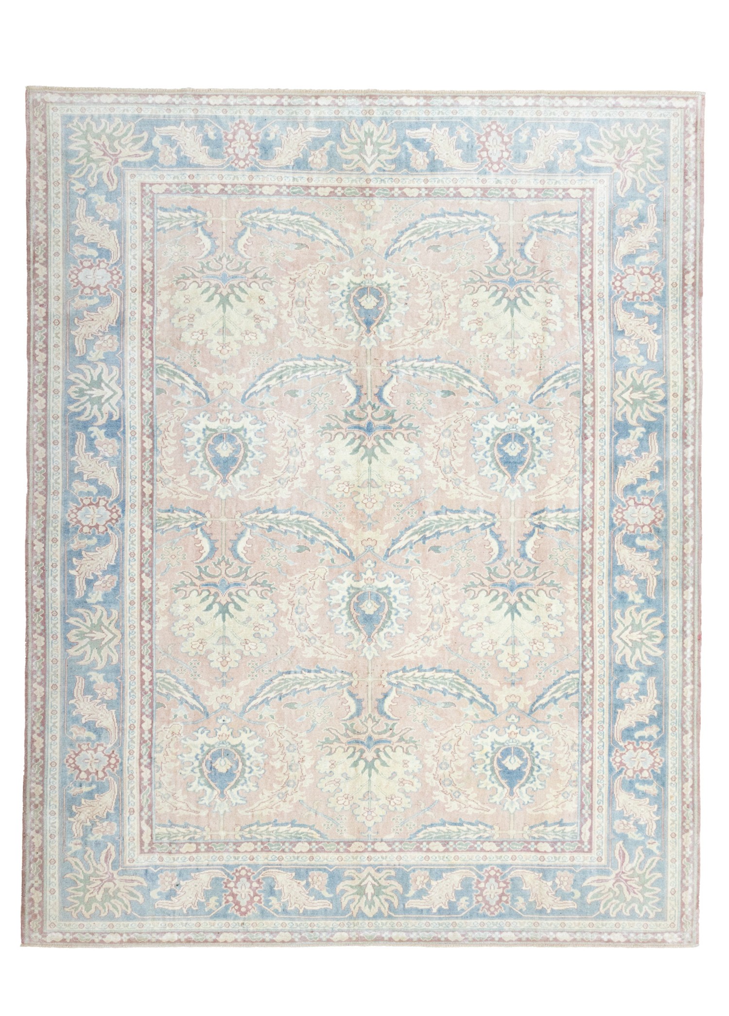 Adal Rustic Patterned Hand-Woven Wool Carpet 217x275 cm
