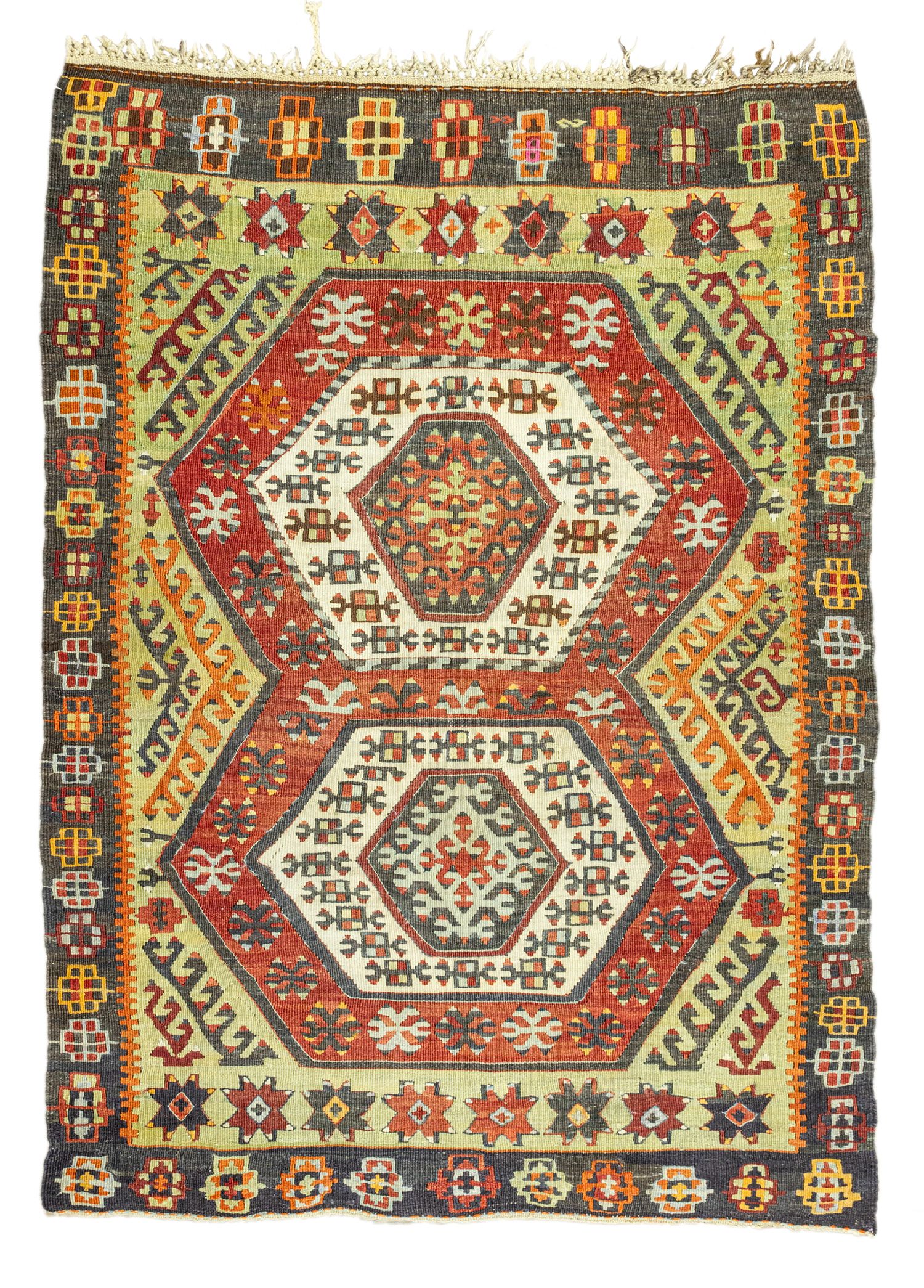 Elnara Geometric Designed Wool Kilim 102x145 cm