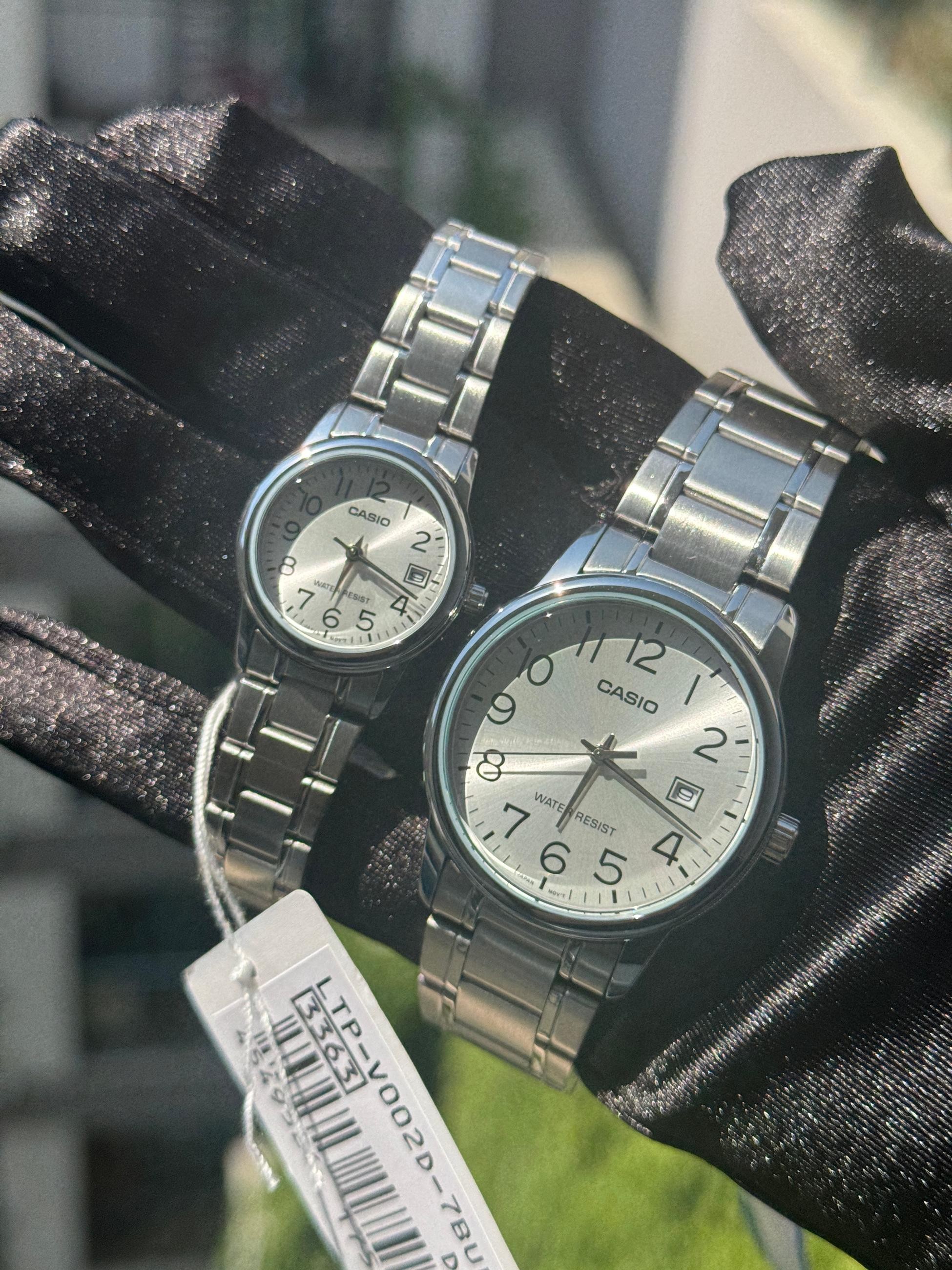 Orijinal Casio Beyaz Kadran Takvimli Çift Kol Saati main variant image