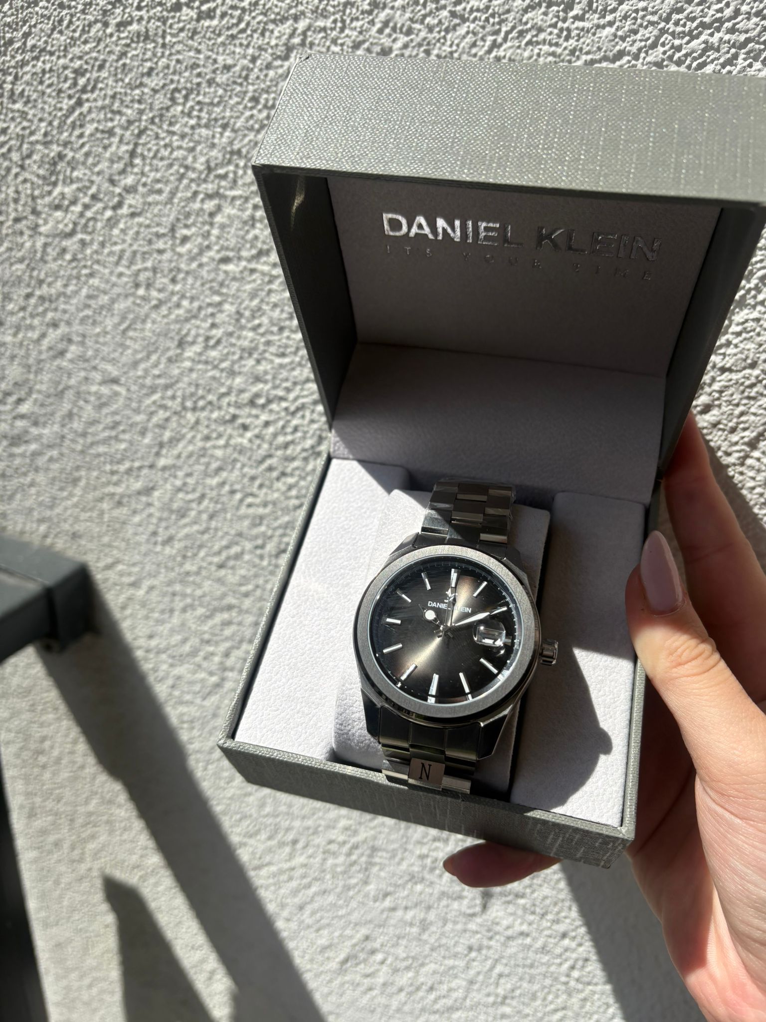 Orijinal Daniel Klein Siyah Gri Gölgeli Kadran Erkek Kol Saati