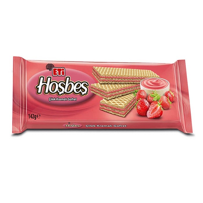 Strawberry Wafer Hosbes 142g