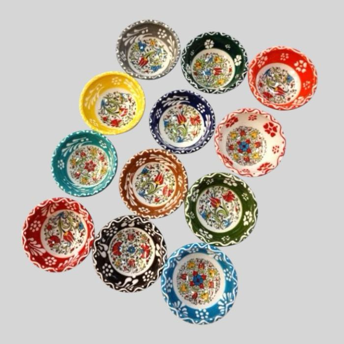 Turkish Ceramic Tile Motif Bowl 12 pieces