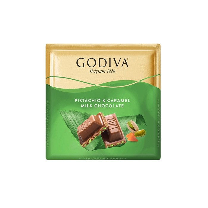 Godiva Milk Chocolate Pistachio&Caramel Square