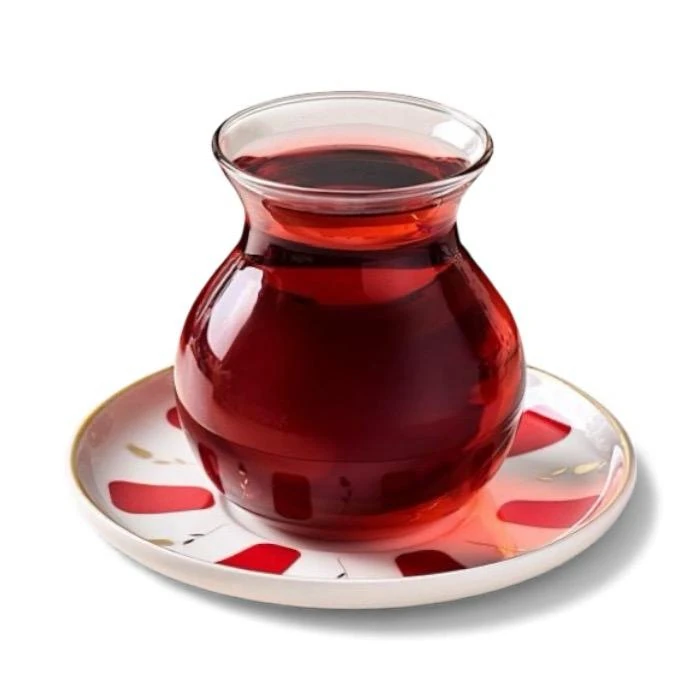 Traditional Turkish Tea Glass Set 6 Pieces 