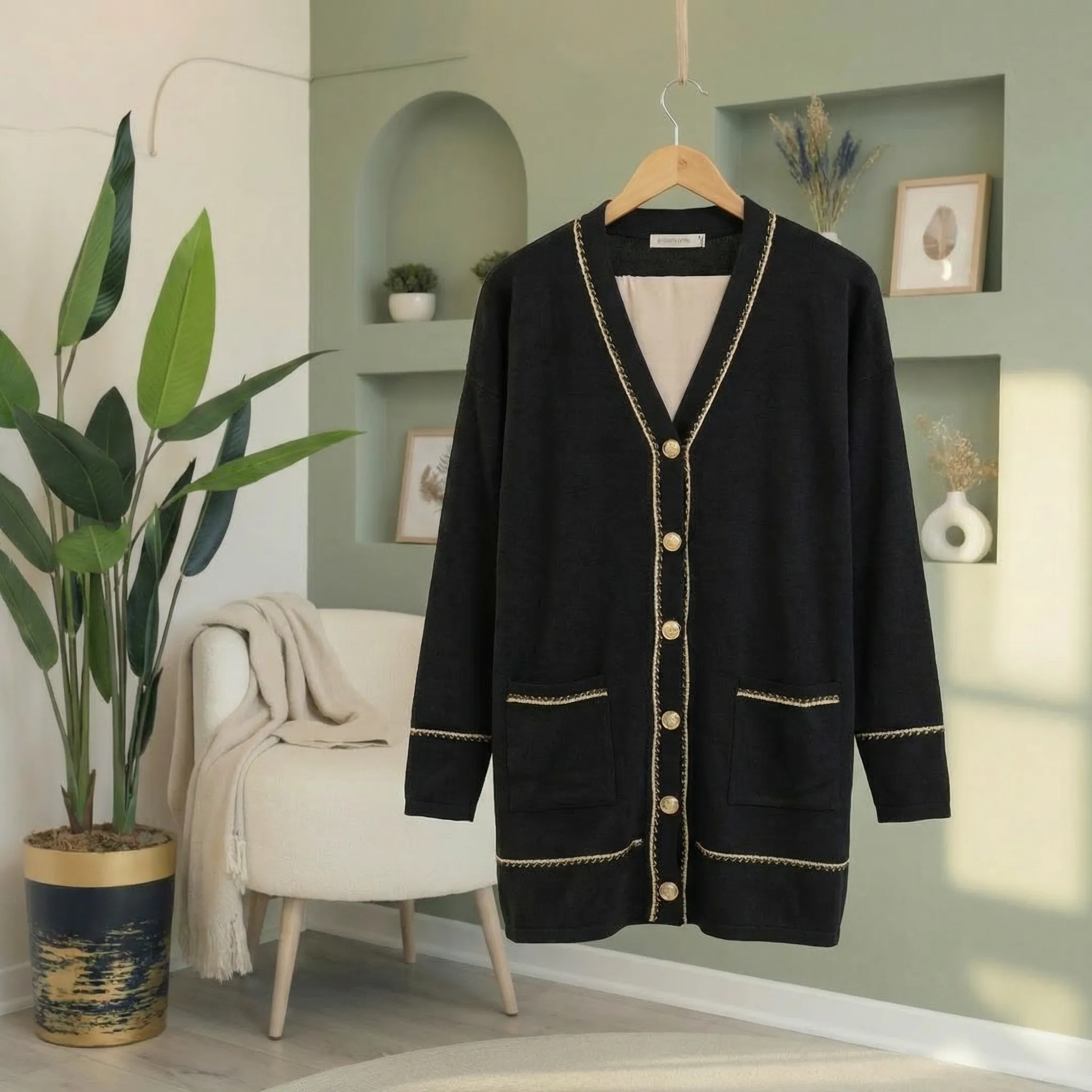 Merserize Denizci Hırkası - Standart Beden