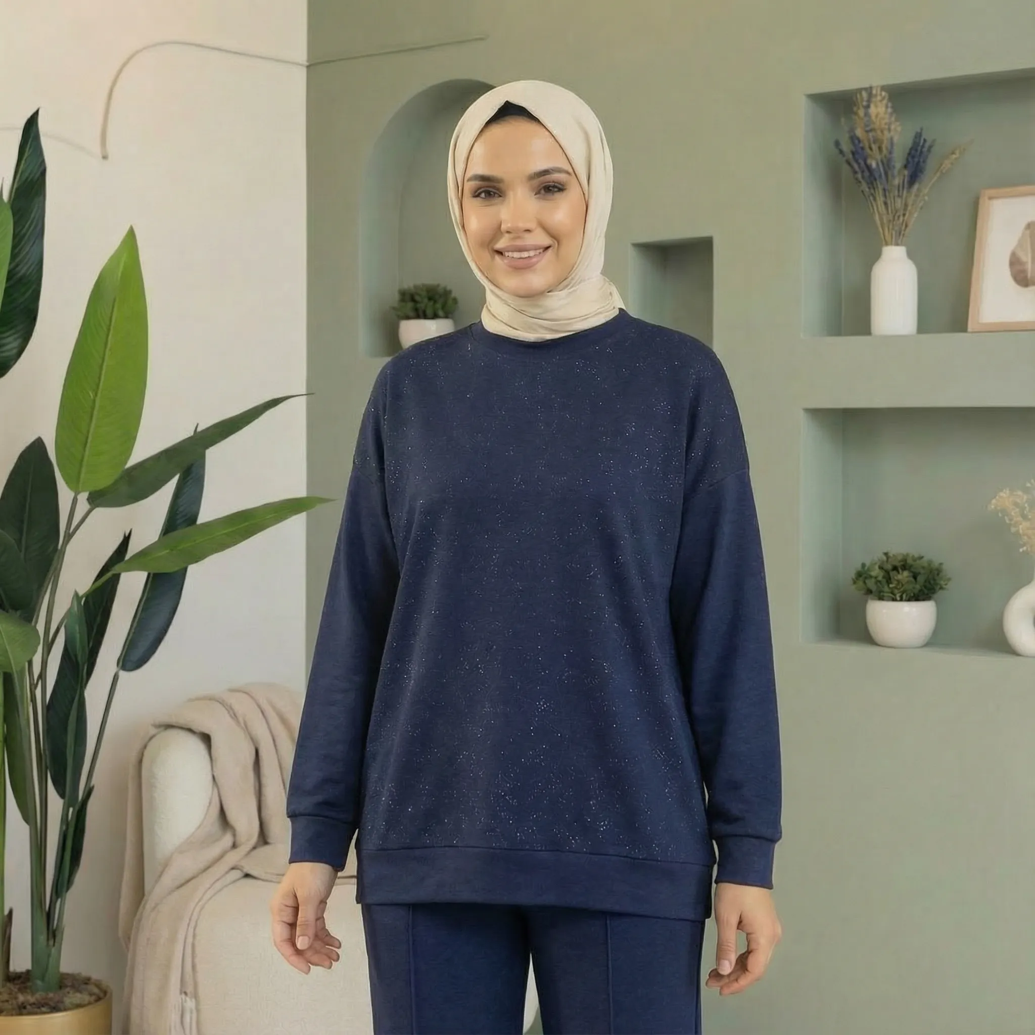 Crystal Soft Set – Taşlı Penye Takım