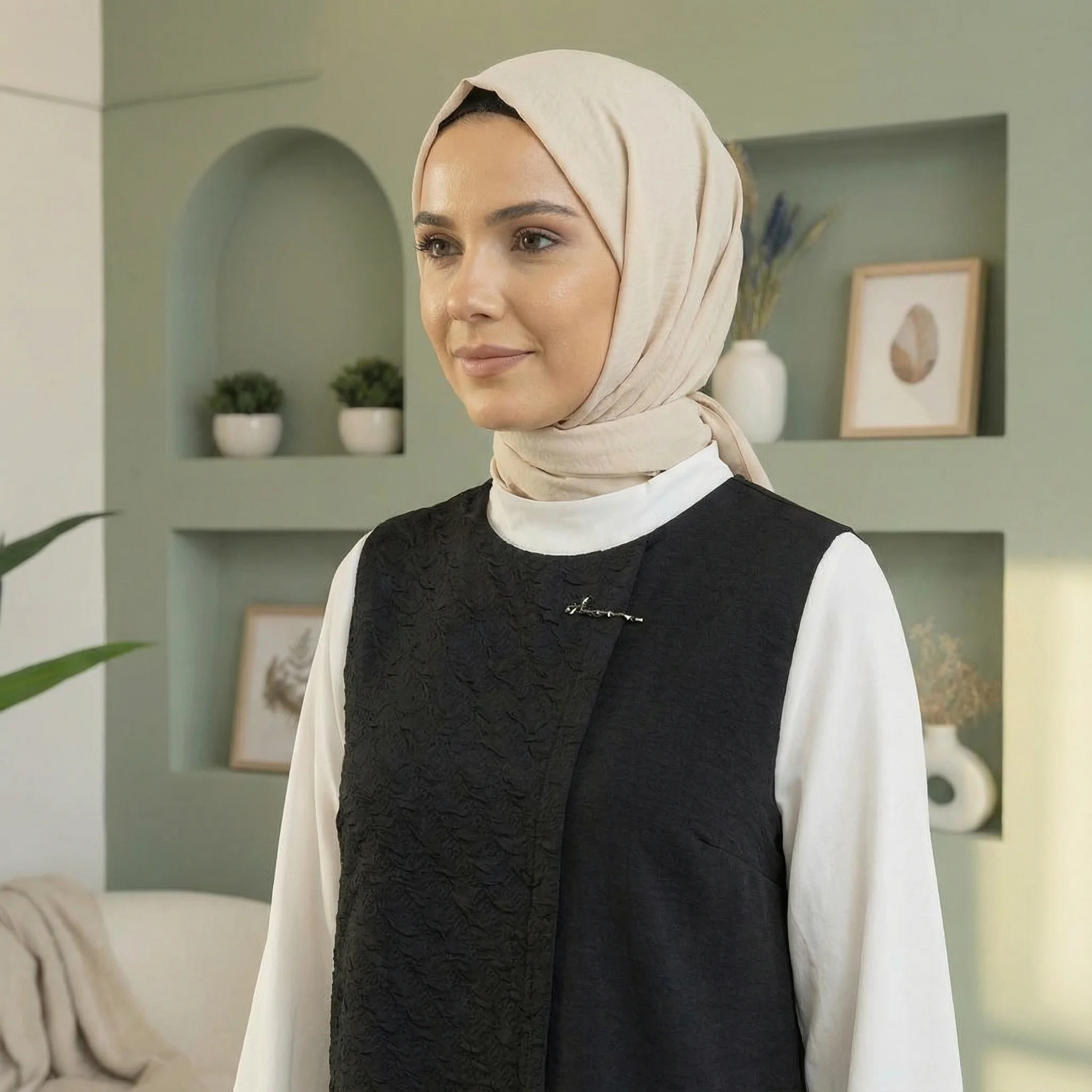 Elegant Trio Set – Gömlek + Süveter + Pantolon Takım