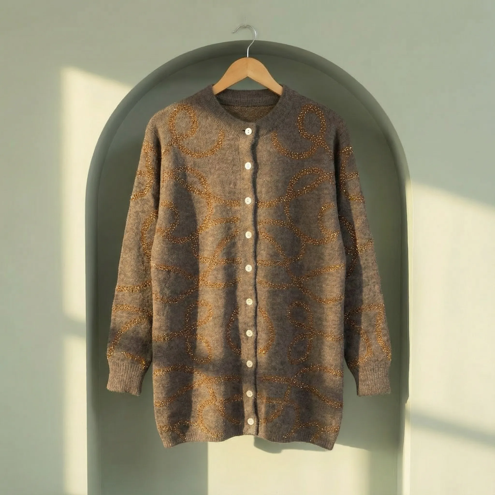 Uzay Desenli Triko Hırka