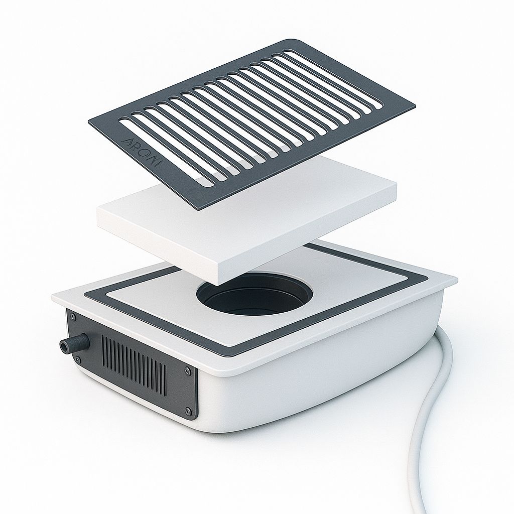 Shemax V-Pro Masaya Gömmeli Toz Toplama Cihazı