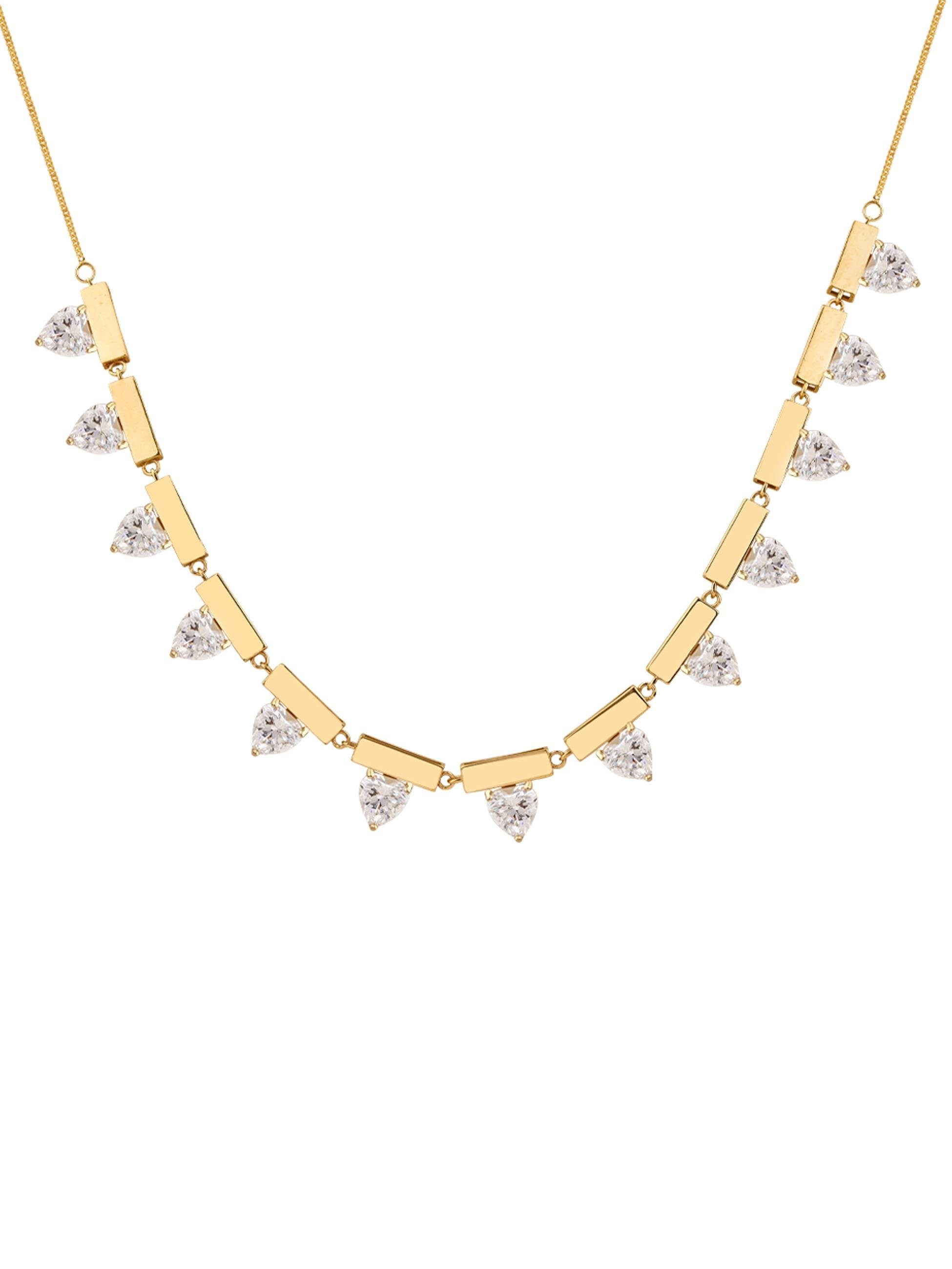 Zirconia Love Highland Gold Necklace 14223