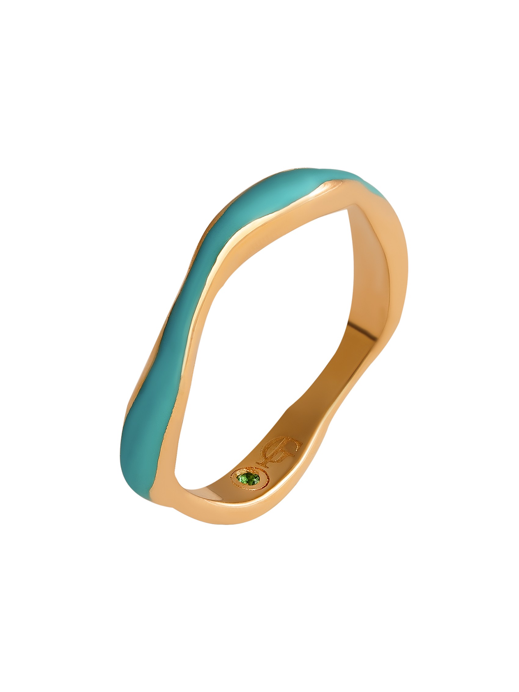 Aqua Flow Rollers Gold Ring 14334