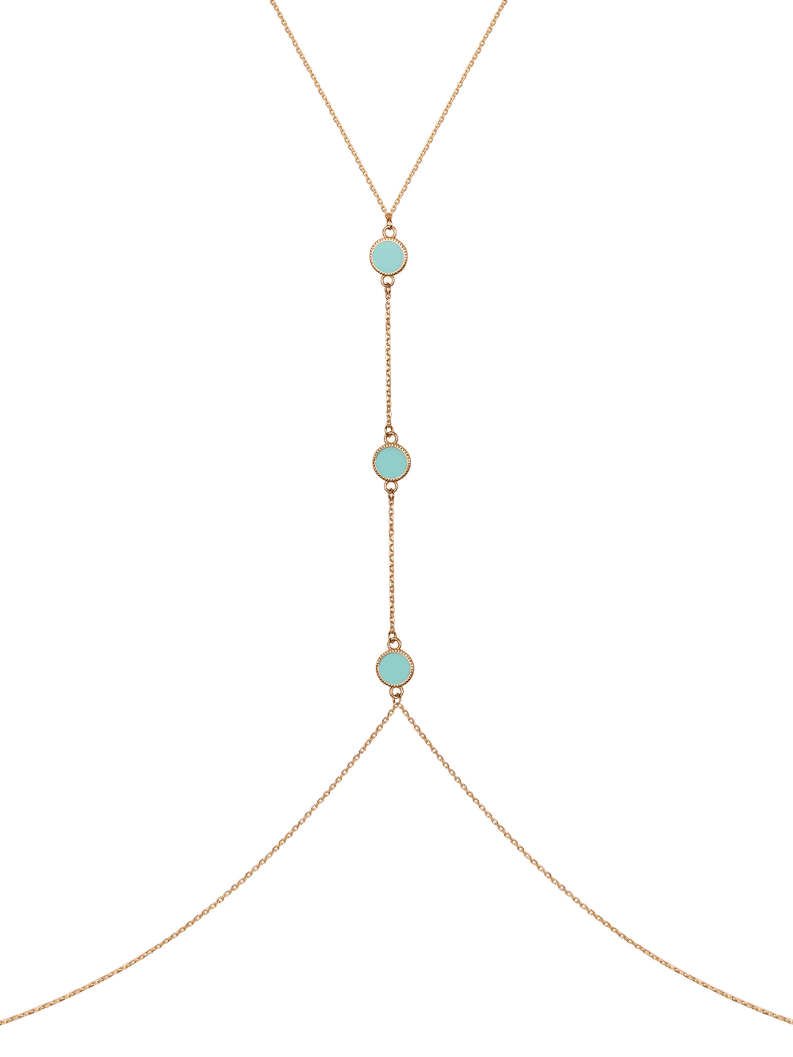Royal Blue Mark Gold Body Chain 14303