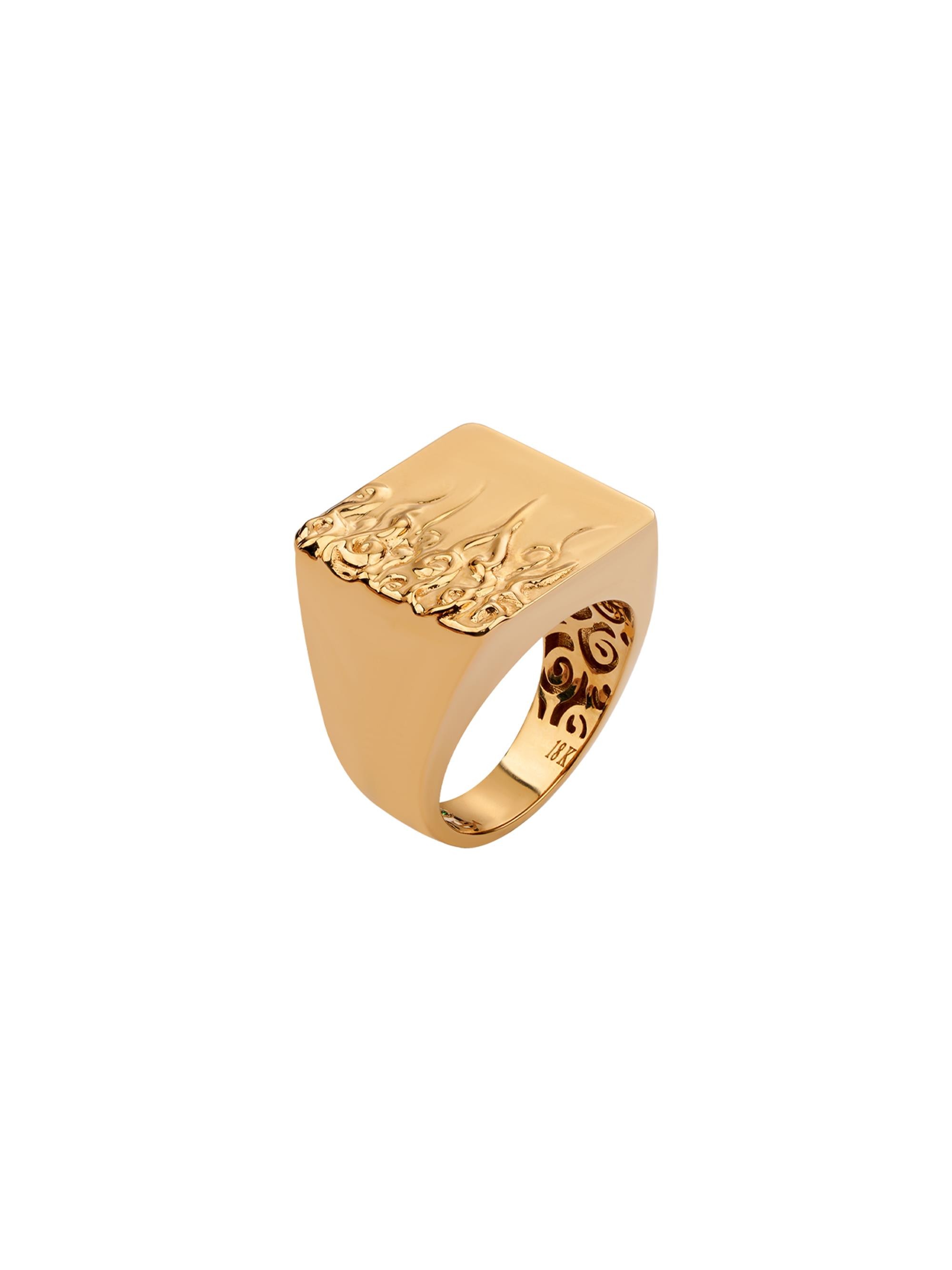 Breez Nugget Gold Ring 18013