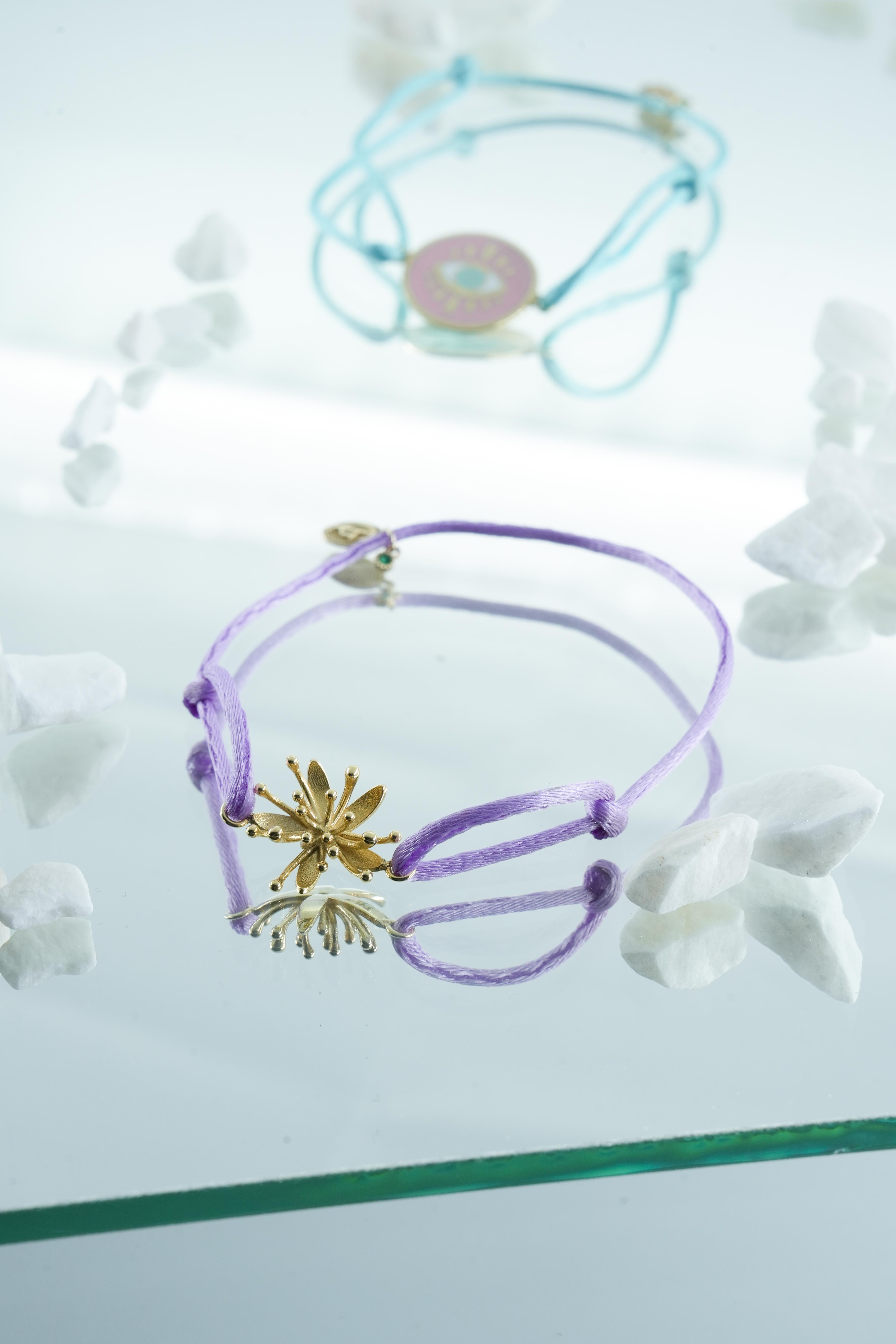 Jasmine Blossom Gold String Bracelet 14289