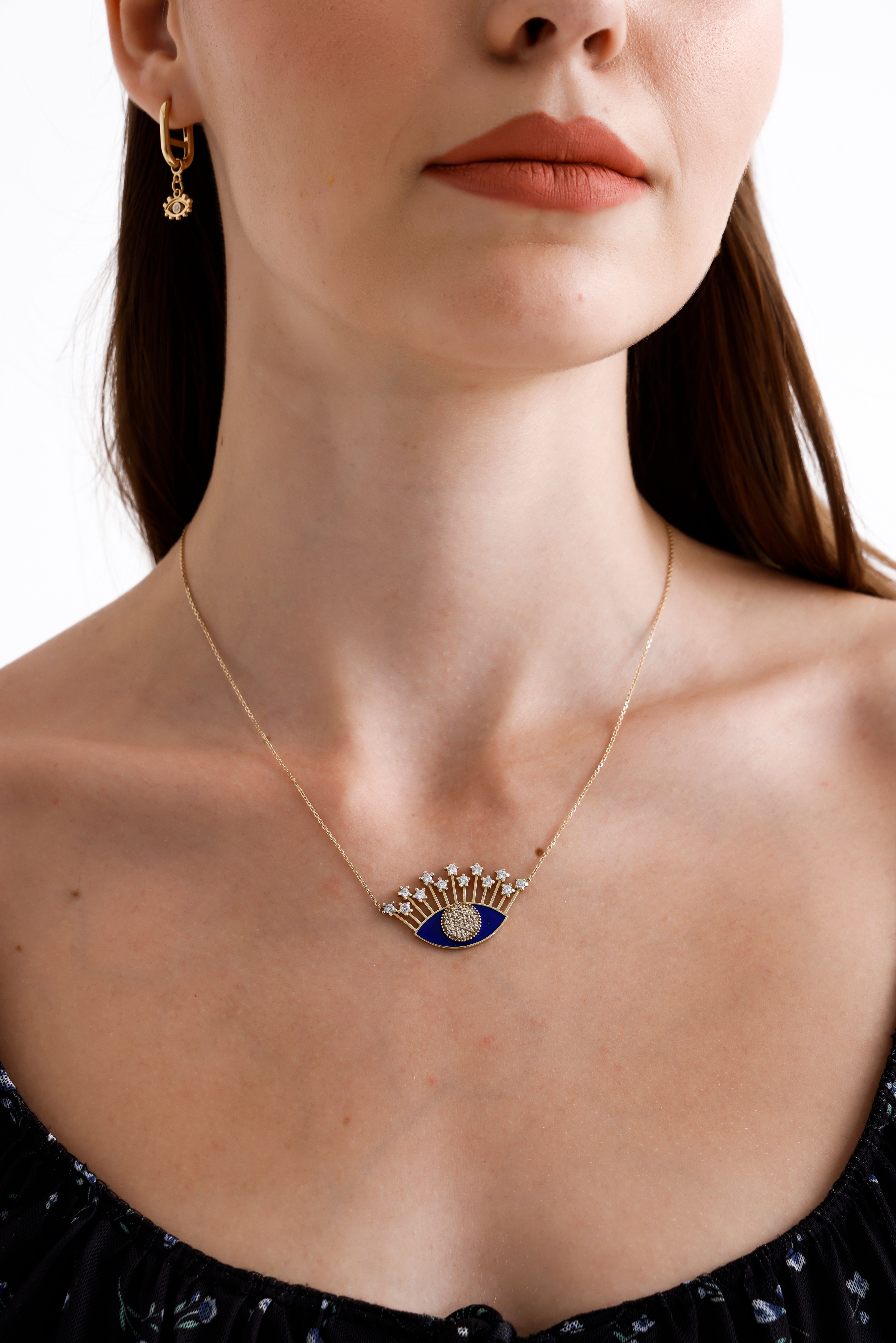 Eye of Royalty Gold Necklace 14324