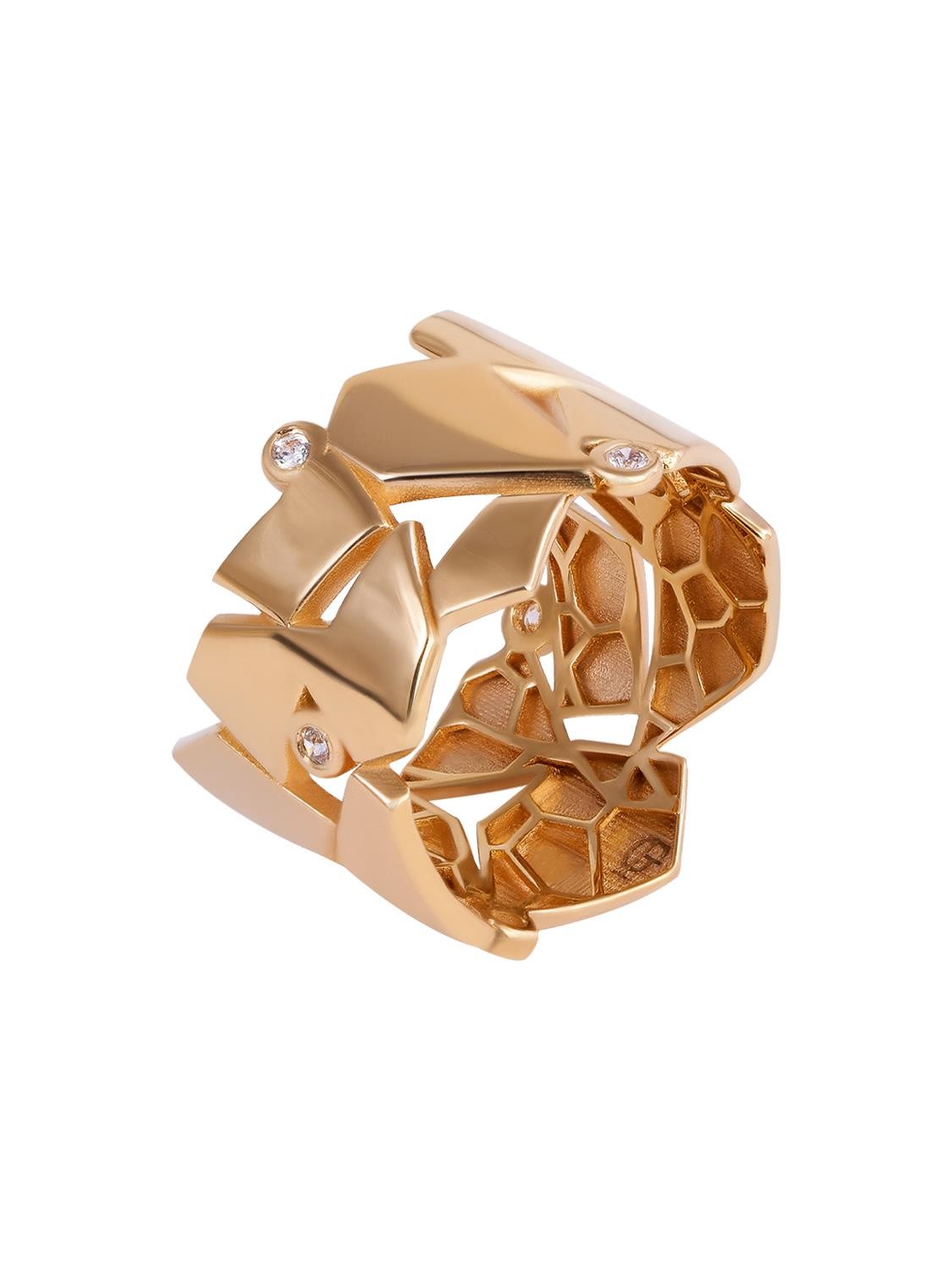 Terra Contemporary Crack Gold Ring 18053