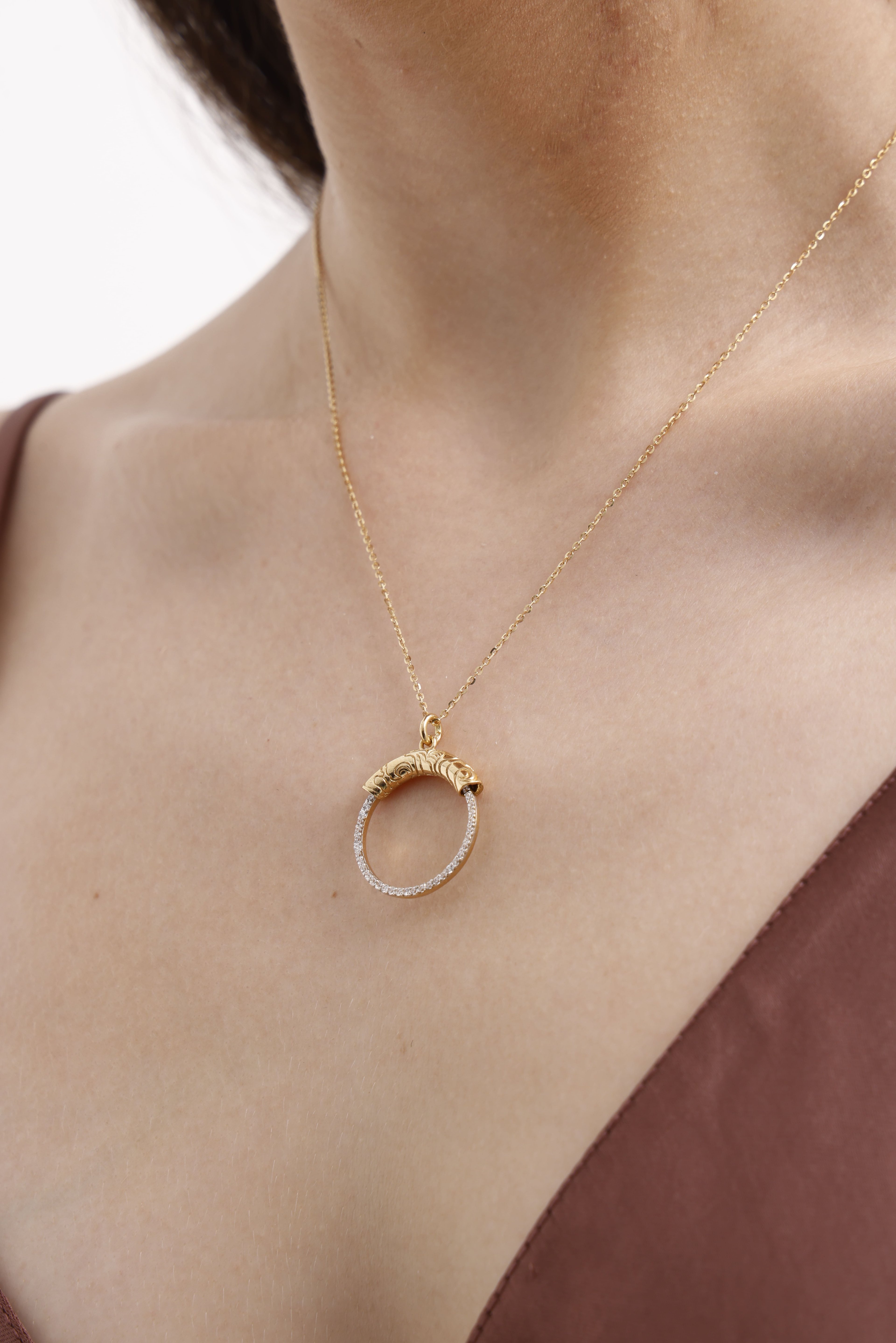 Breeze Loop Gold Necklace 18084