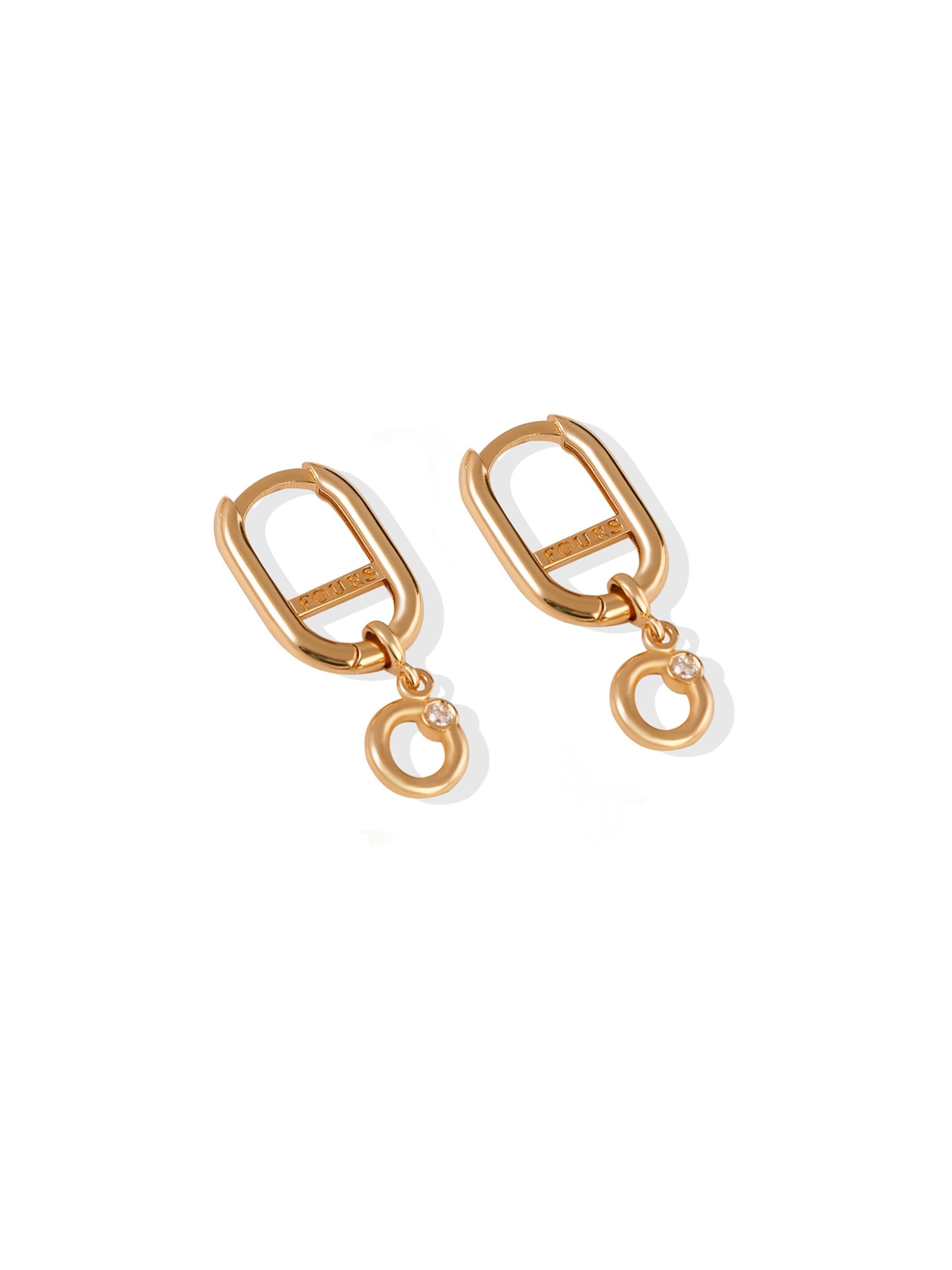 O Namepiece Charmed Gold Earring 18179