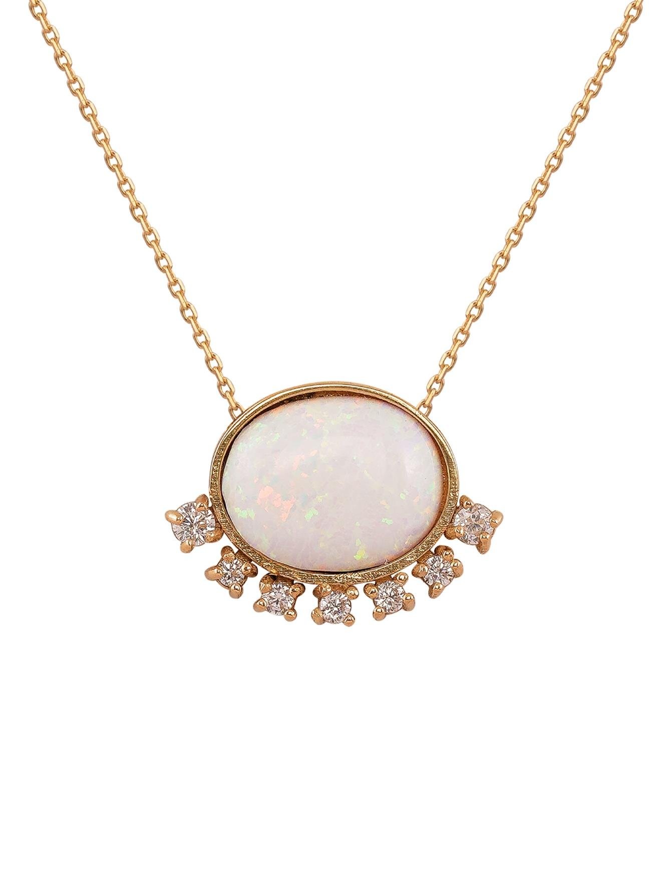 Opal Gold Necklace 14236