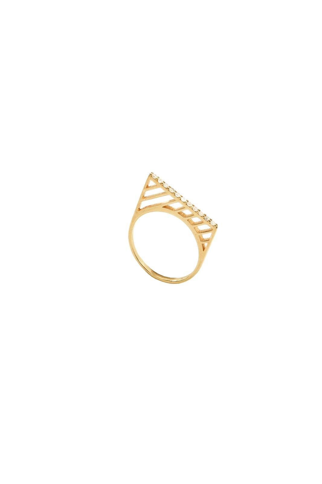 Petite Majestic Contemporary Gold Ring 18226