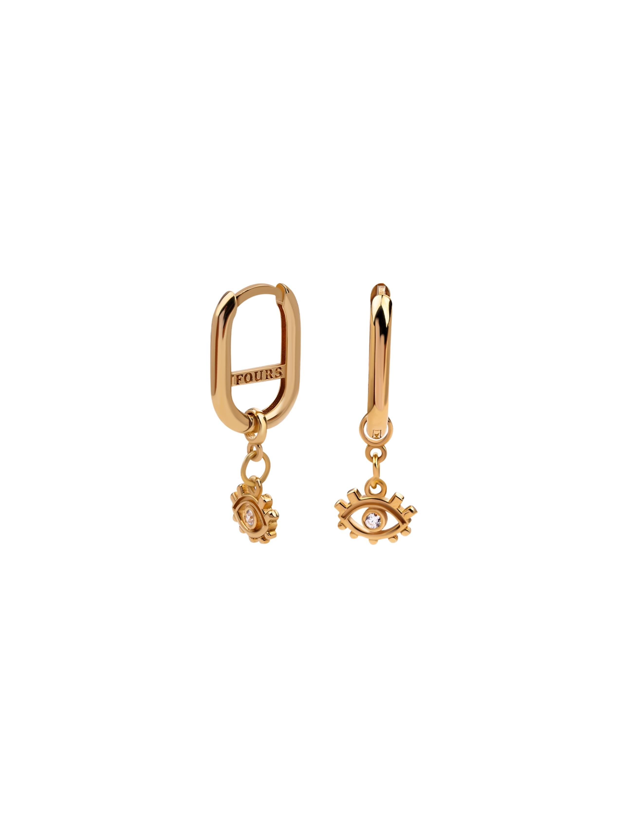 Eyepiece Charmed Gold Earring 18158