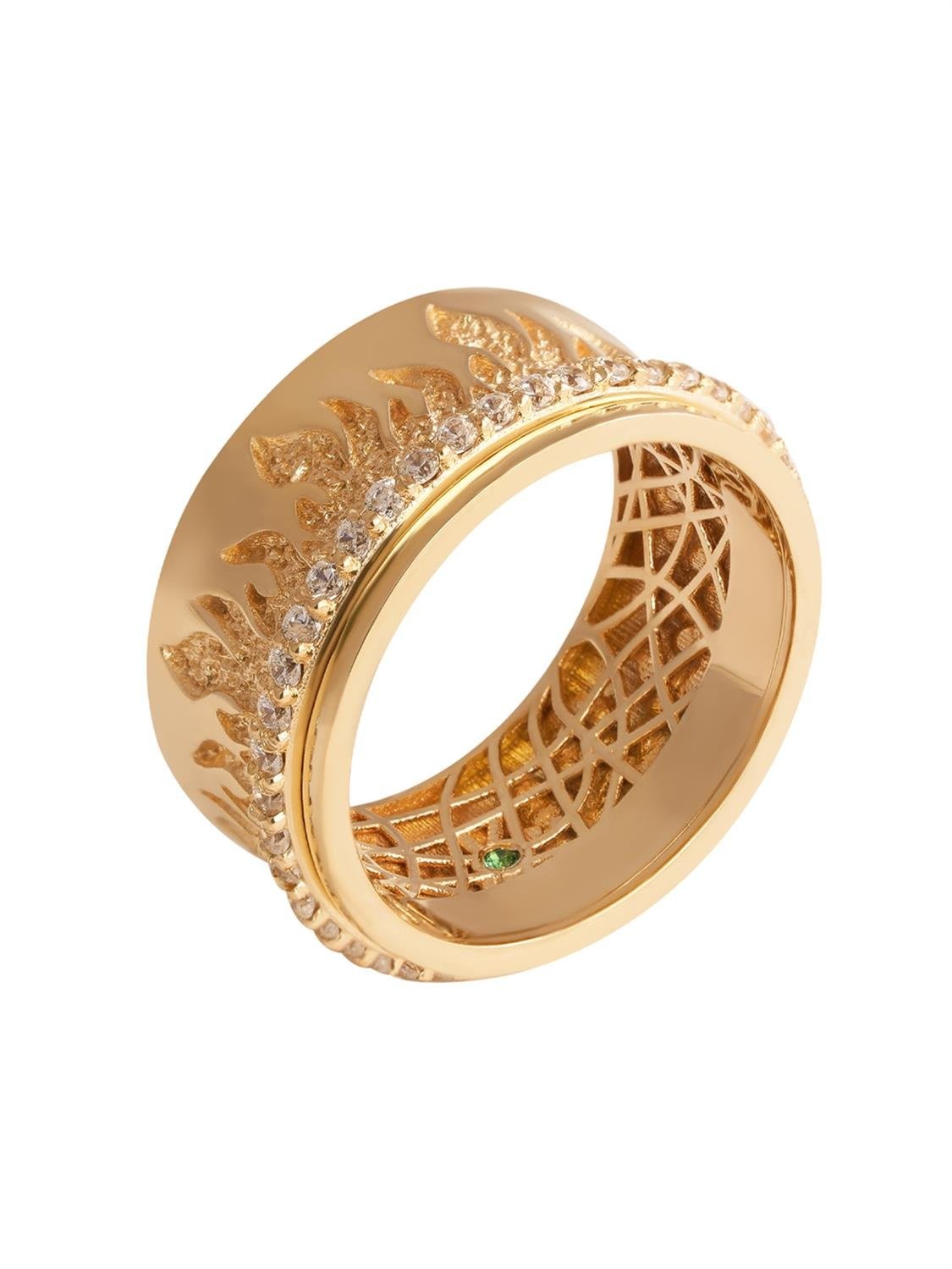 Blaze Flame Roll Gold Ring 18025