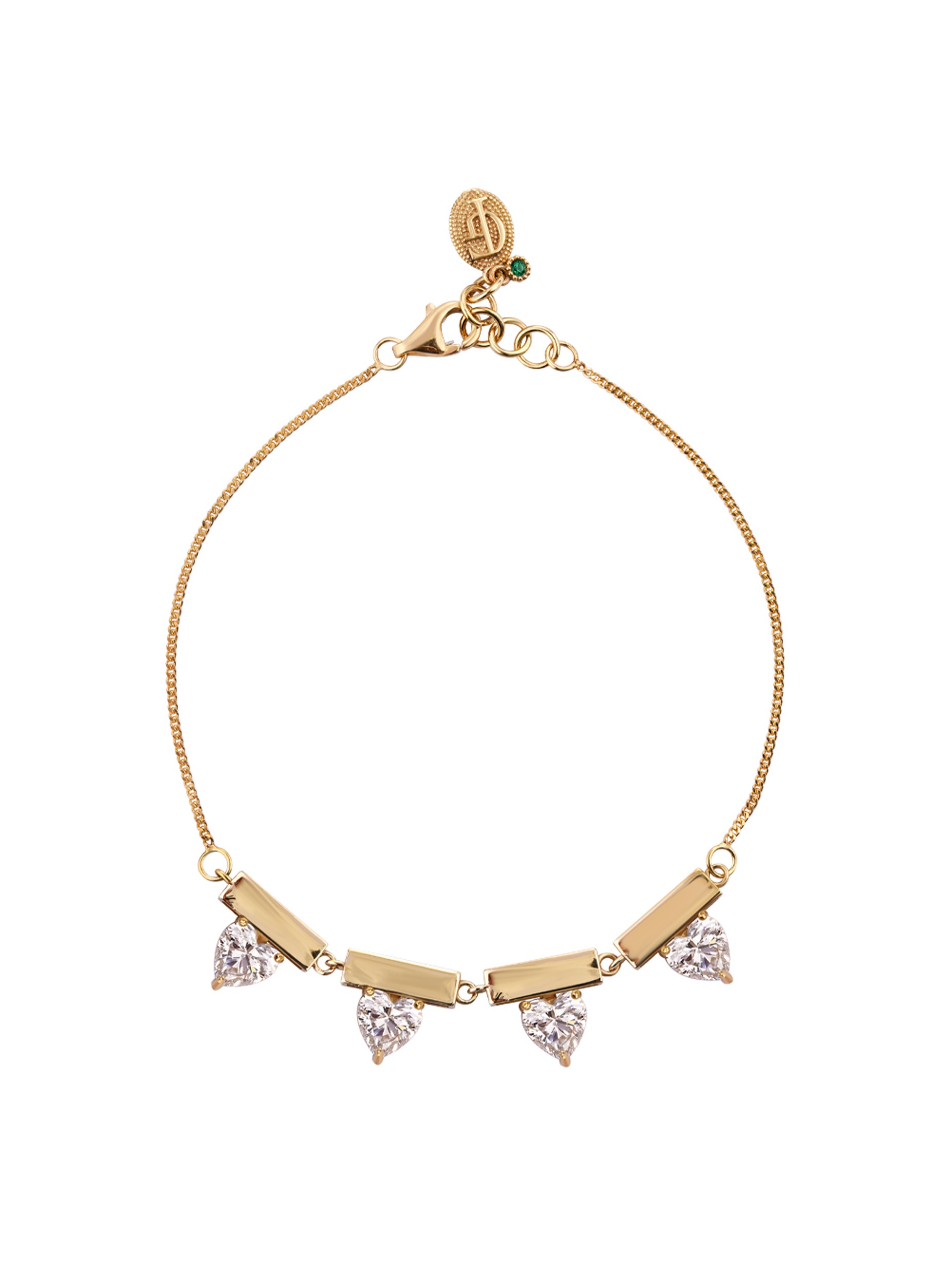 Zirconia Love Highland Gold Bracelet 14222