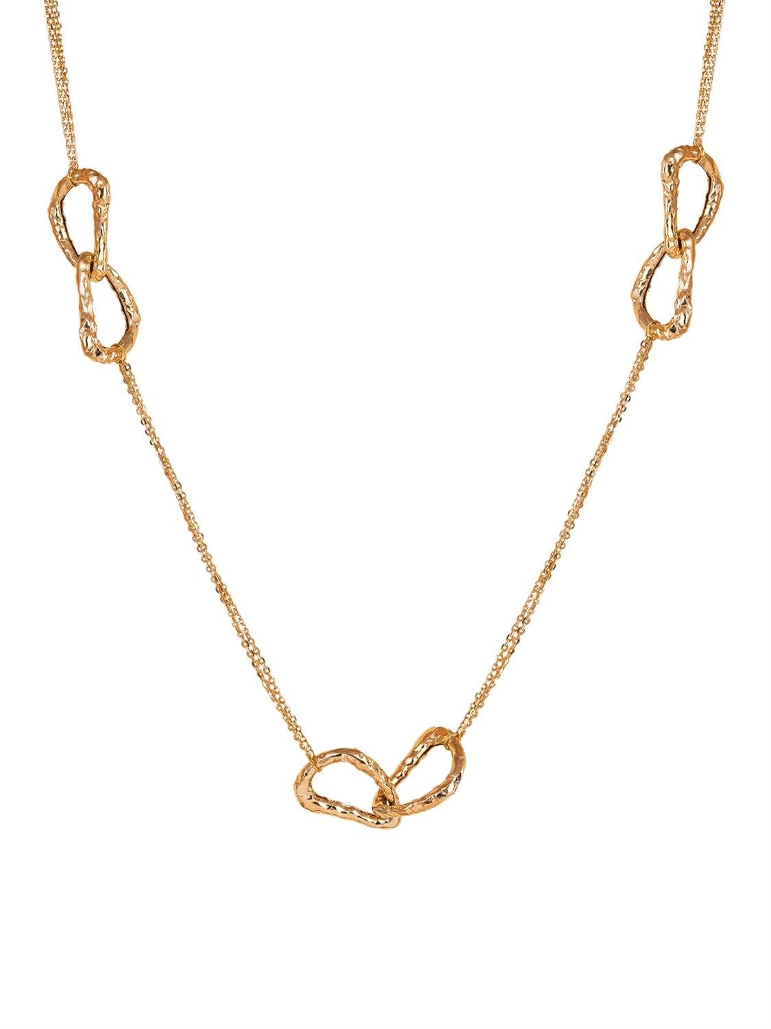 Aqua Bubble Chain Gold Necklace 18090