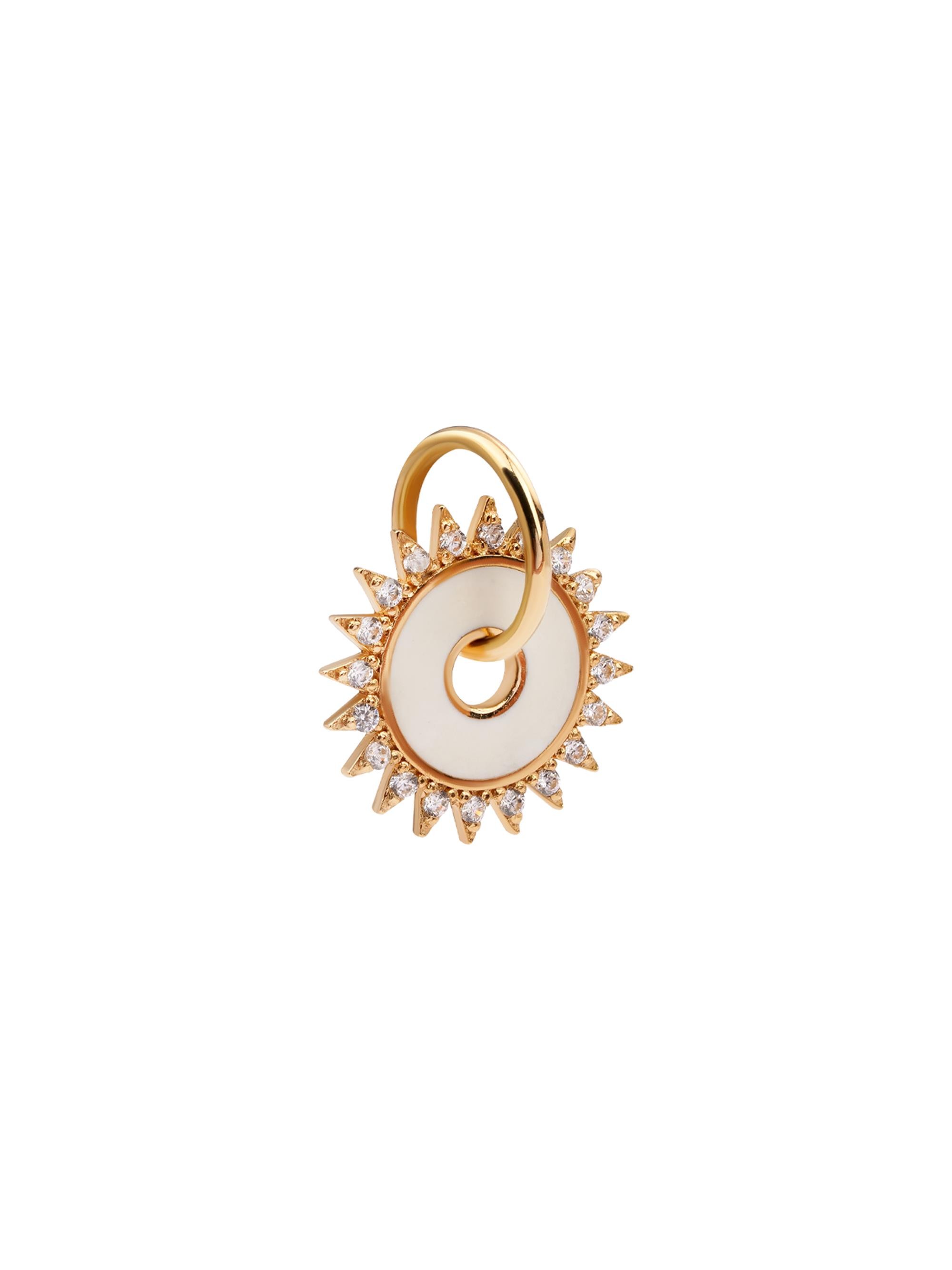 Solar Wheel Gold Charm  18134