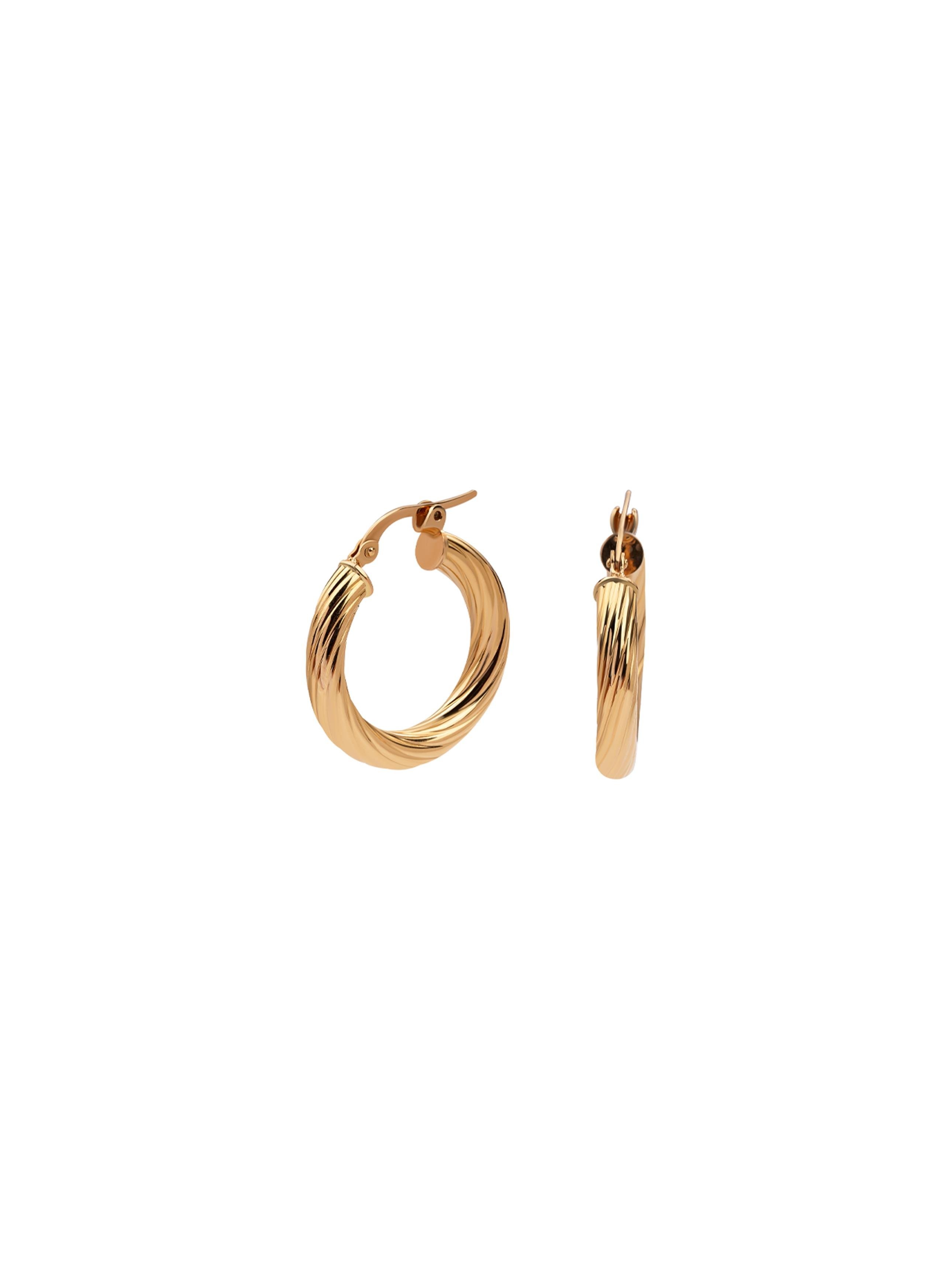 Mini Wide Hoop Gold Earring 18238