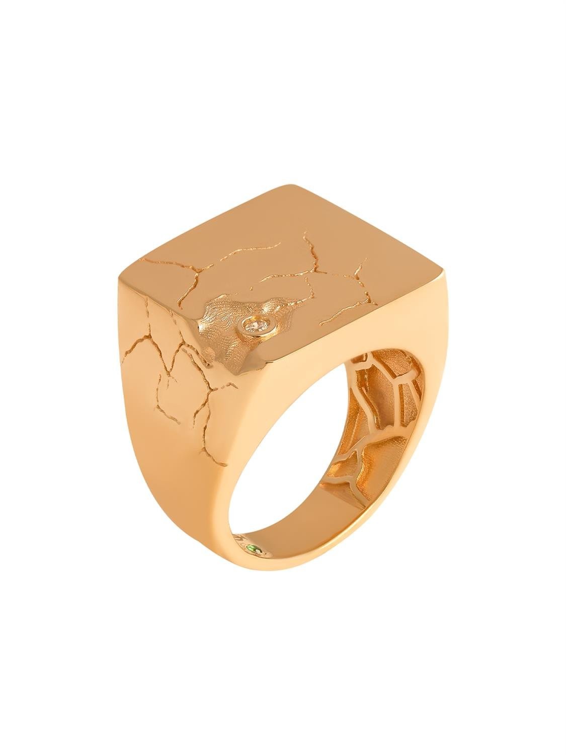 Terra Crack Nugget Gold Ring 18015