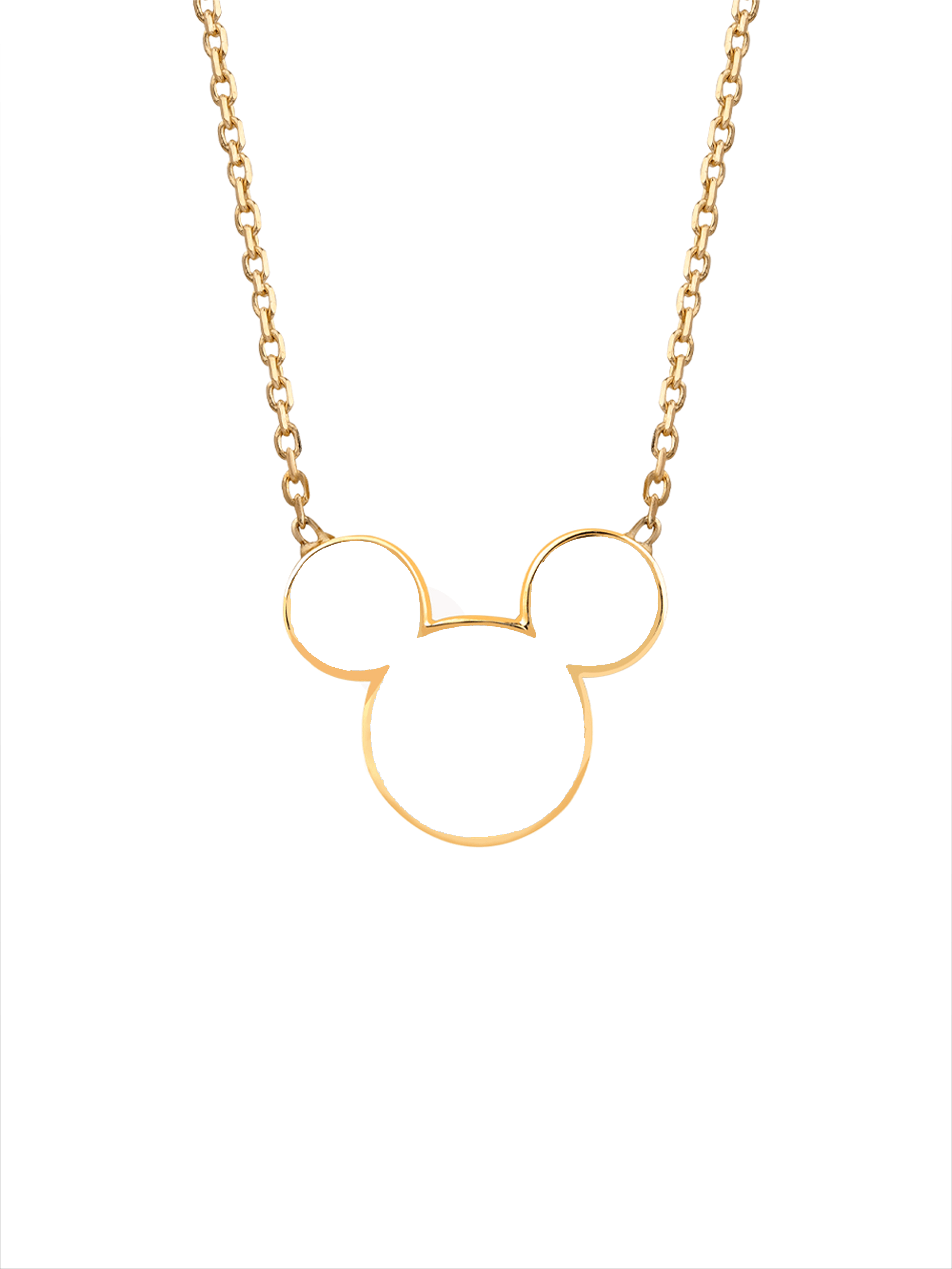 Pink Mini Micky Gold Necklace 14228