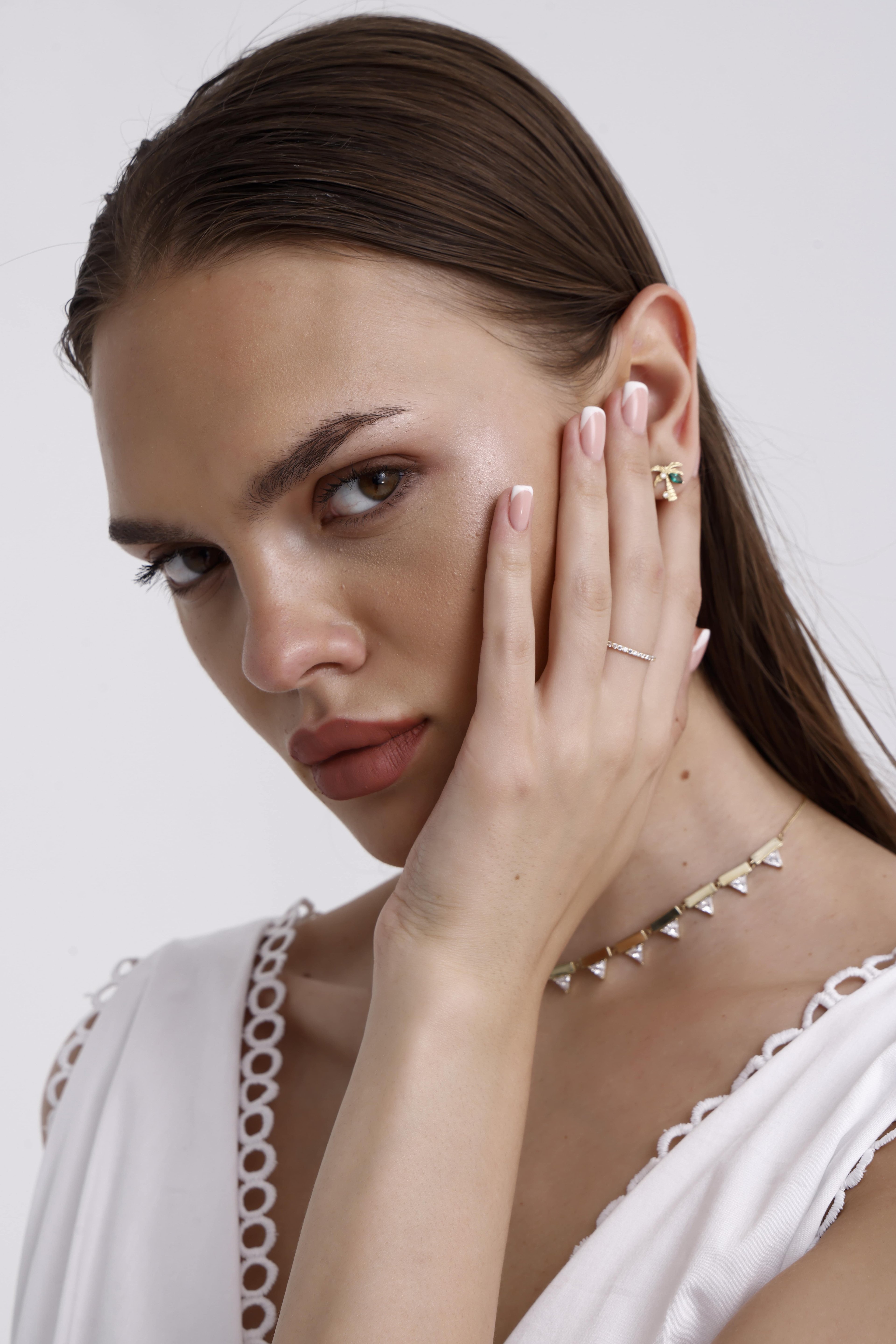 Palm Tree Gold Earring 14262